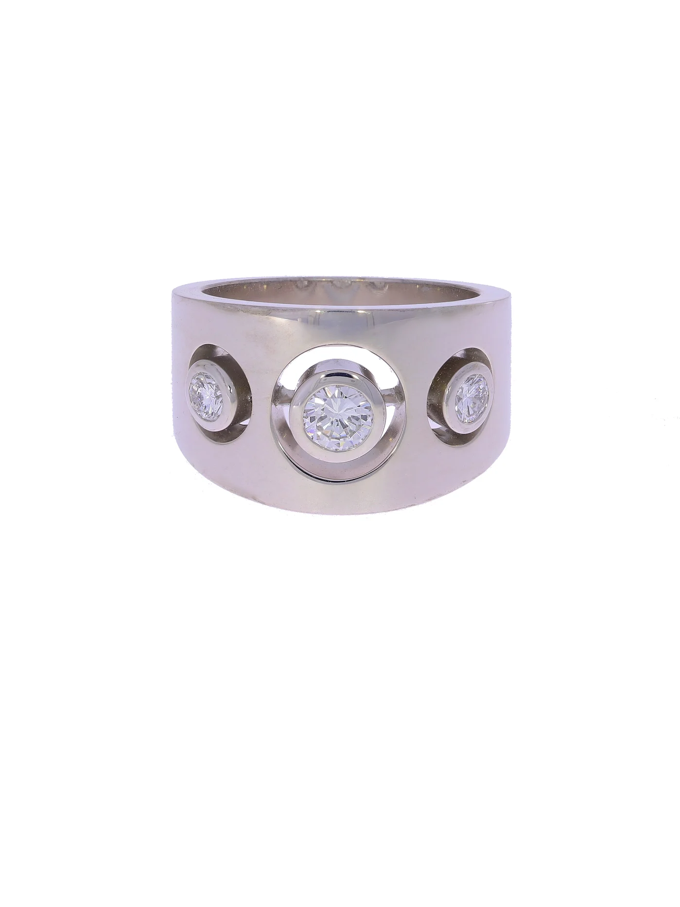 Damenring – Weissgold mit Diamanten