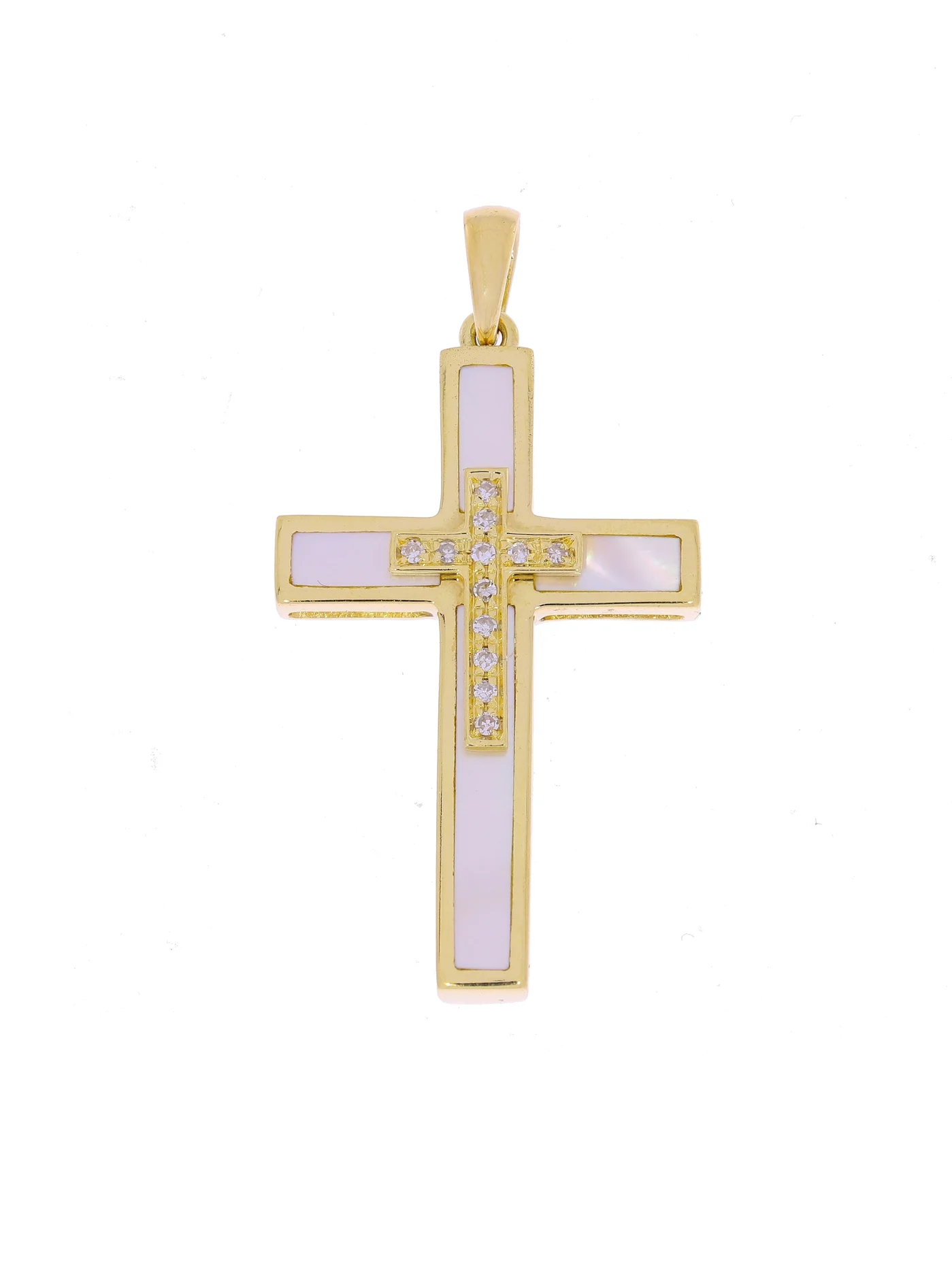 Pendant – BUCHERER yellow gold with mother-of-pearl and diamonds