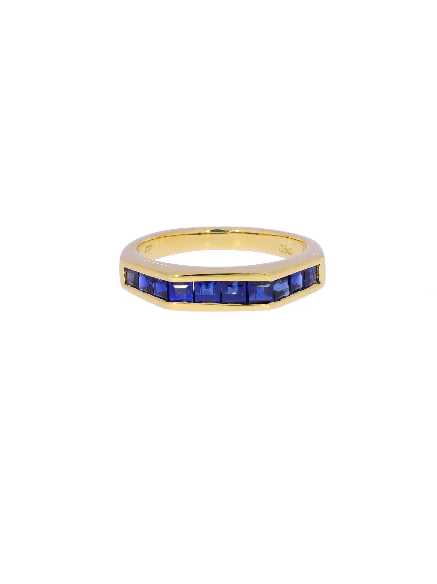 Unisex-Ring – Gelbgold mit Saphiren