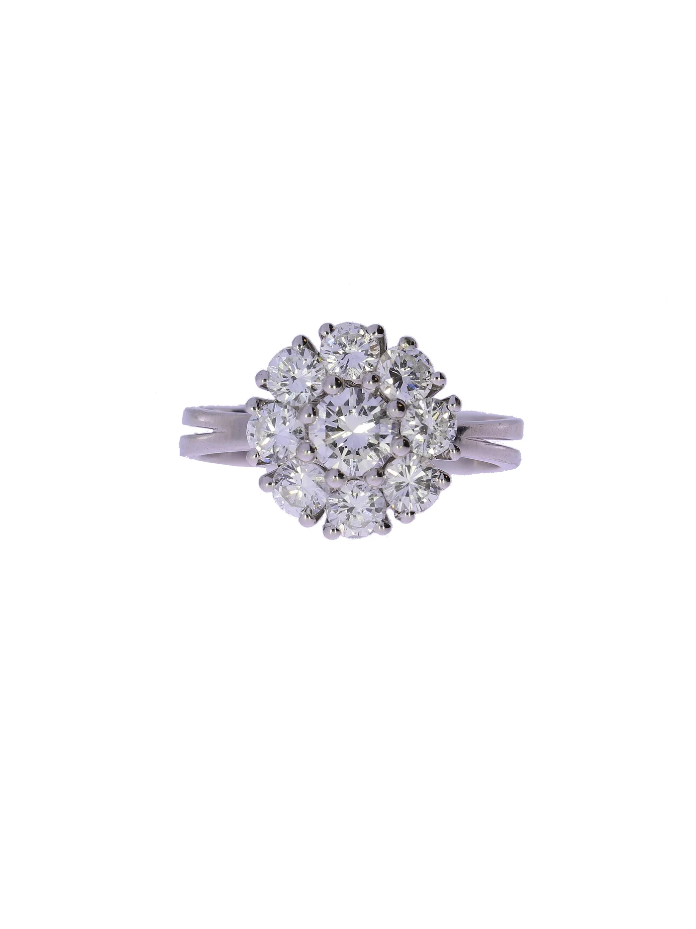 Damenring – KURZ Weissgold mit Diamanten
