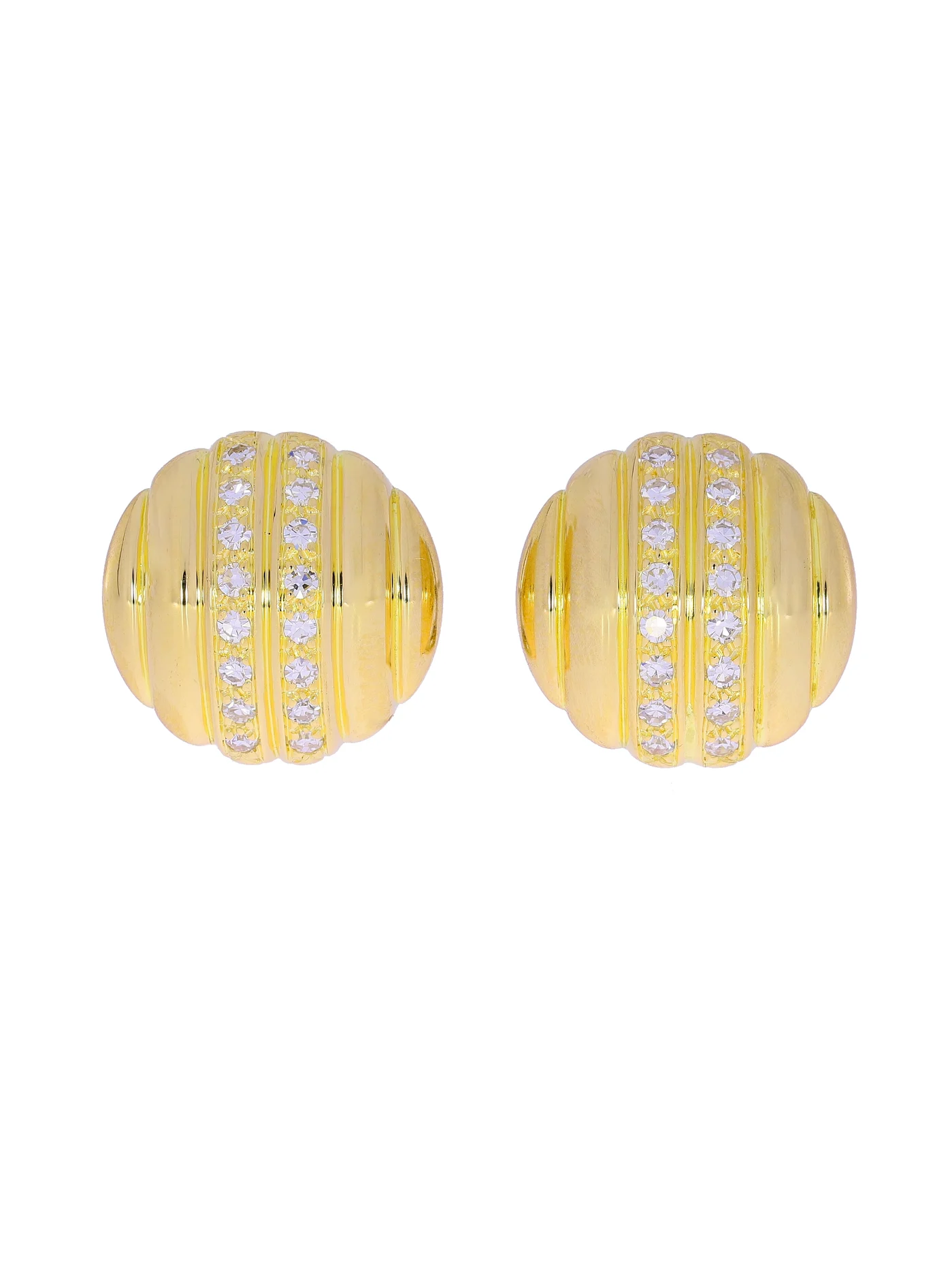 Stud earrings – GÜBELIN yellow gold with diamonds