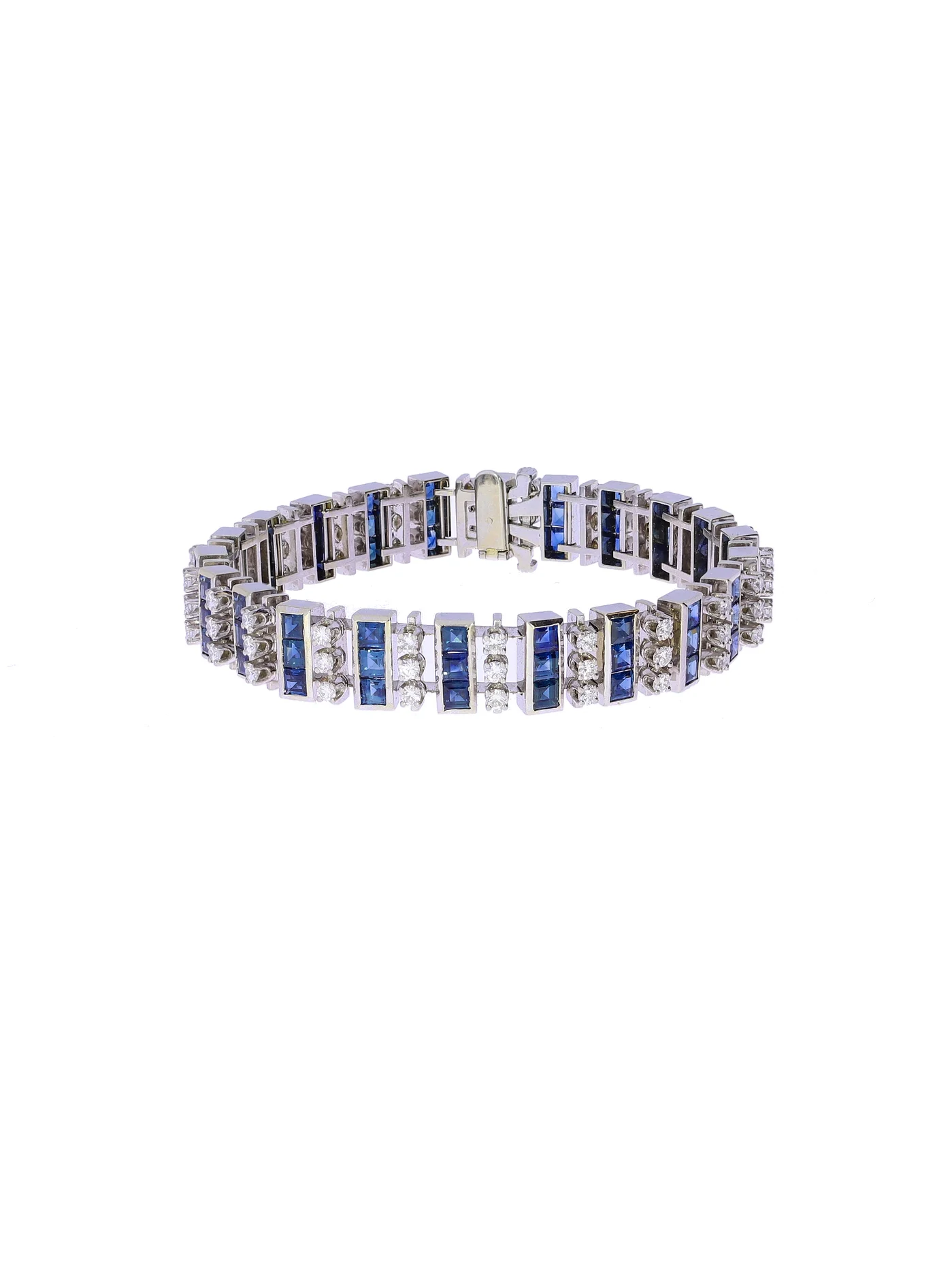 Bracelet – Weissgold mit Saphiren und Diamanten