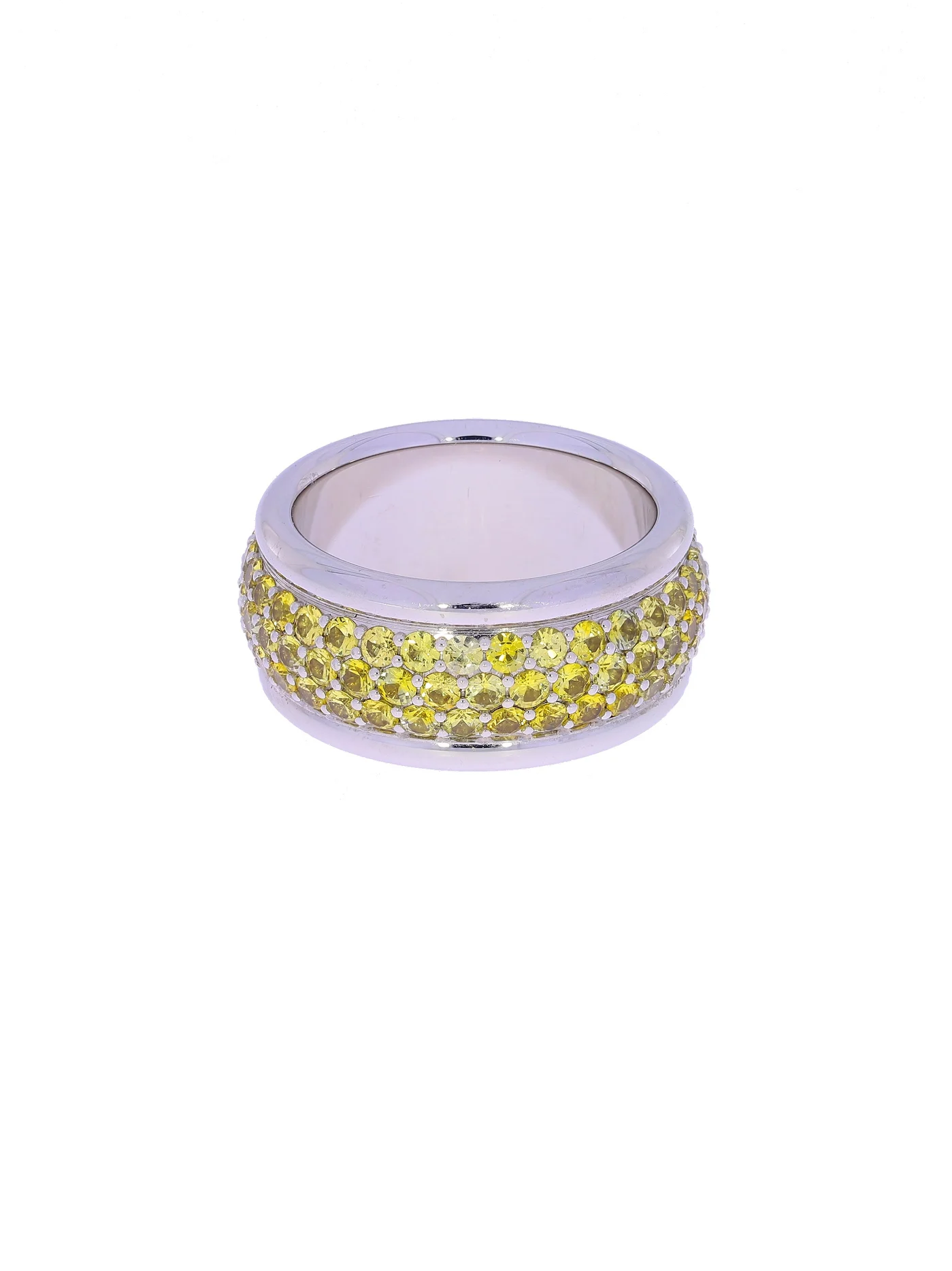 Damenring – Weissgold mit fancy Saphiren