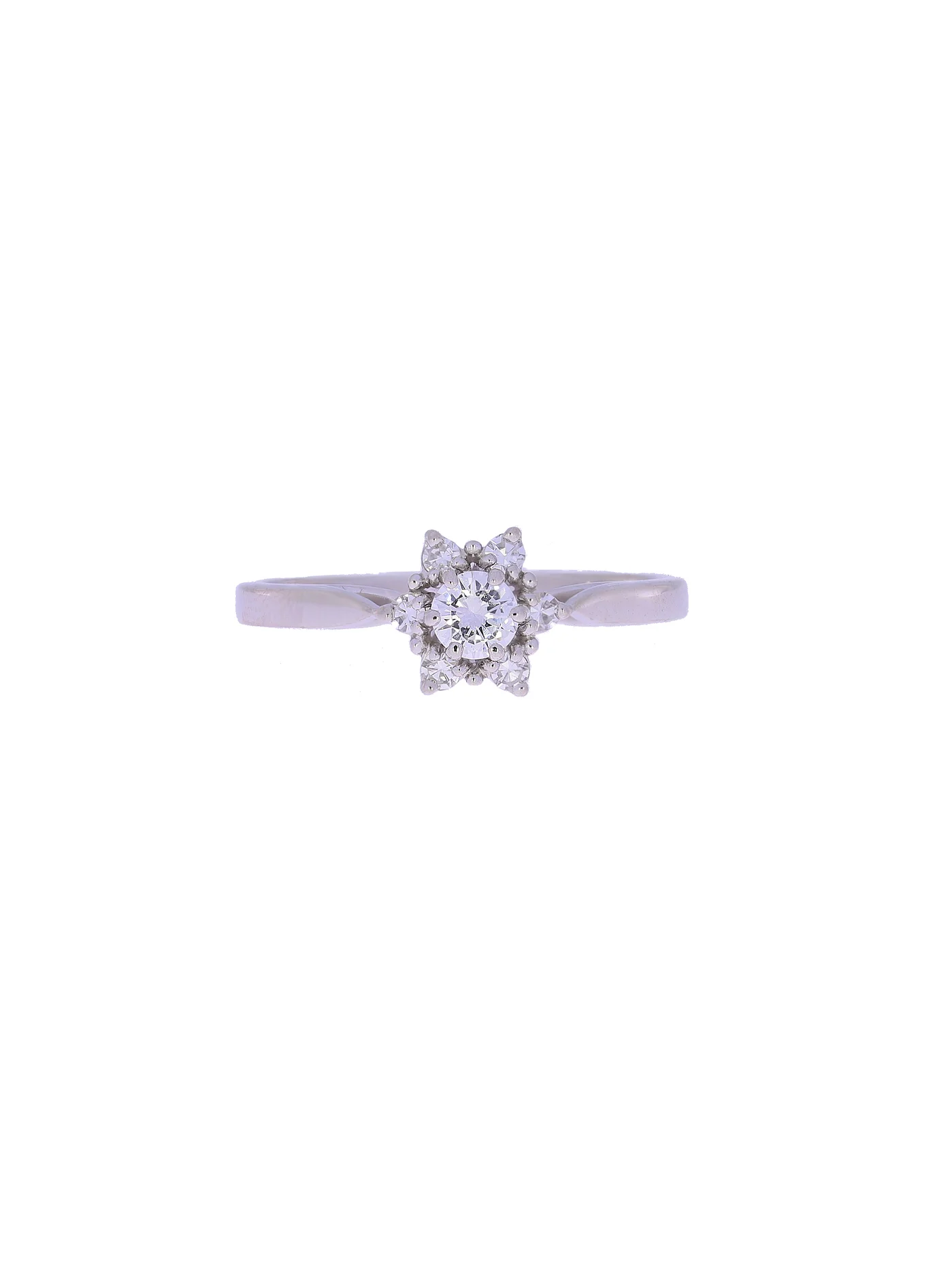 Damenring – Weissgold mit Diamanten