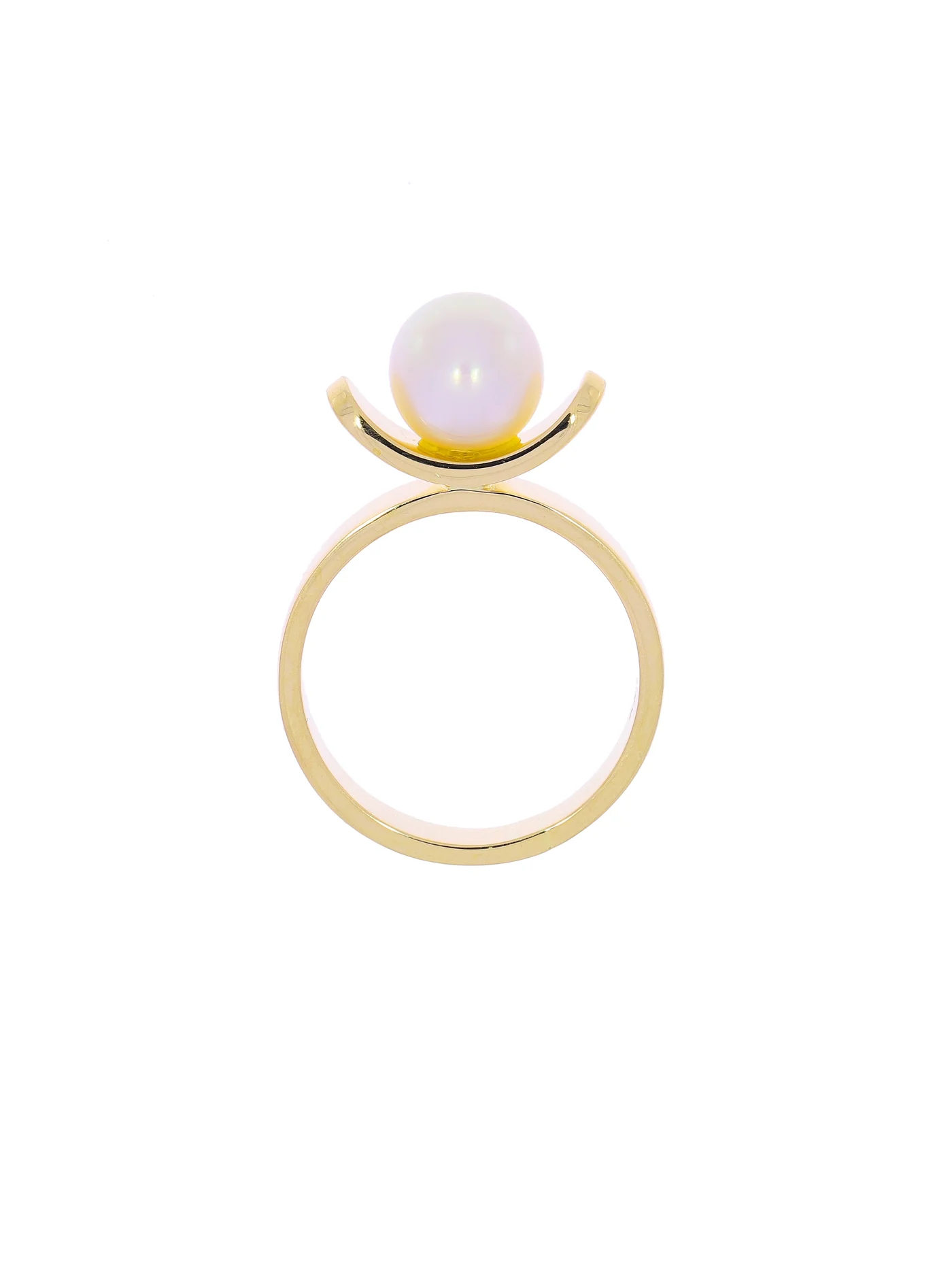 Damenring – Gelbgold mit Perle