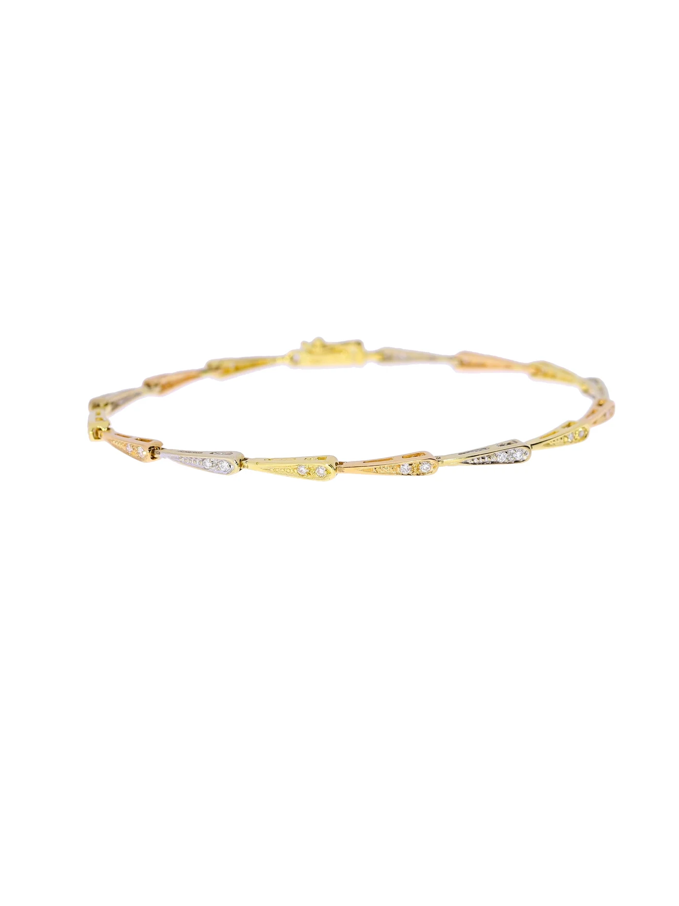 Bracelet – Tricolor mit Diamanten