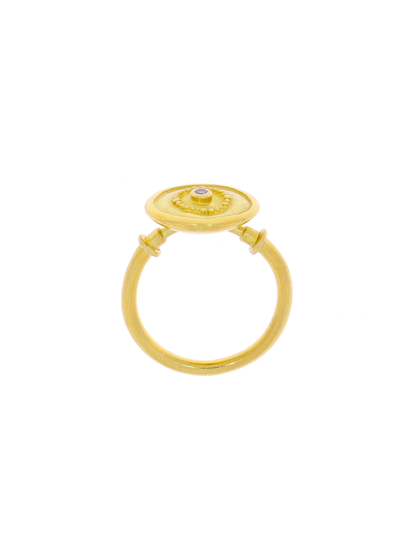 Damenring – Gelbgold mit Diamant