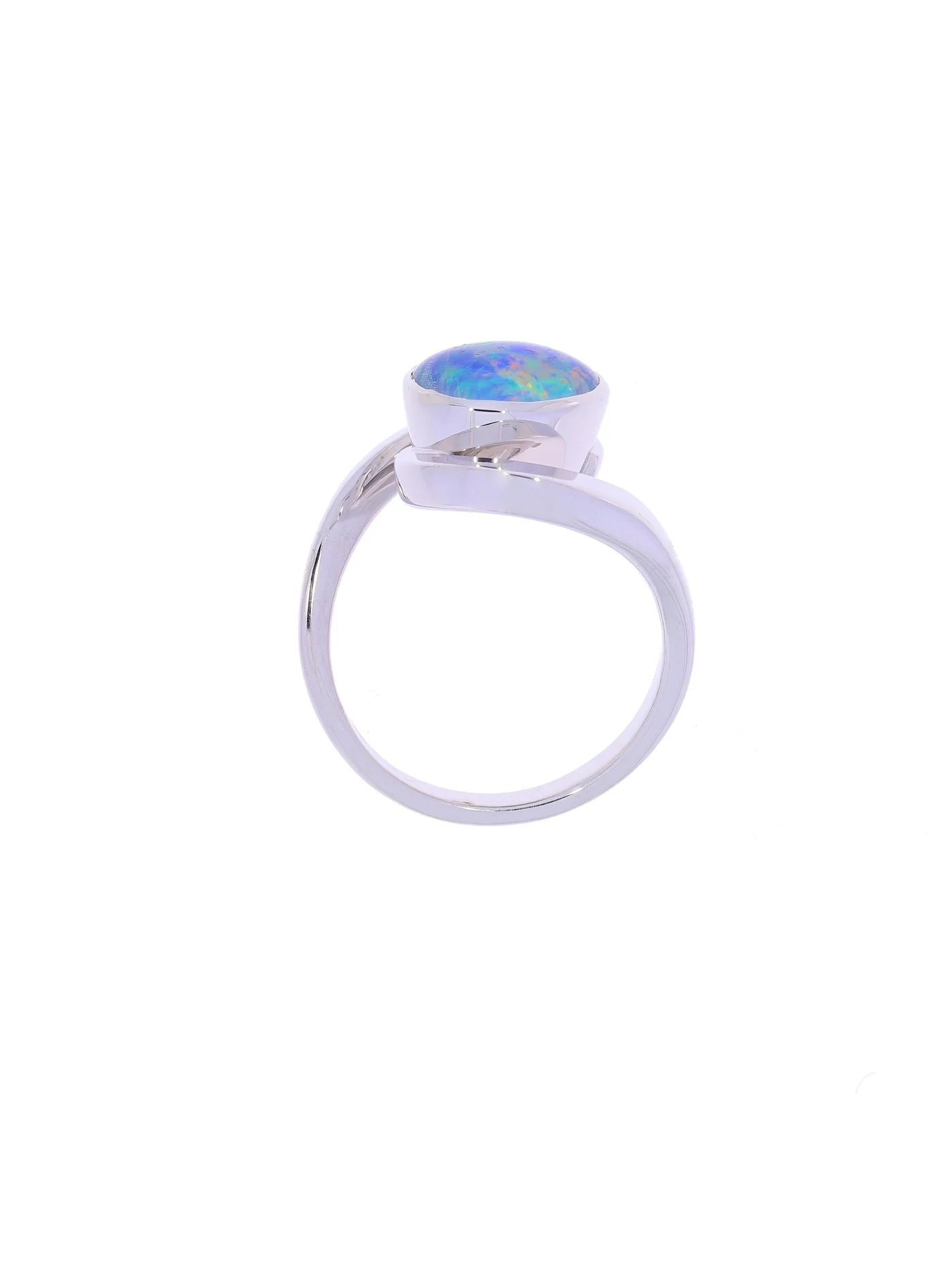 Damenring – Weissgold mit Opal