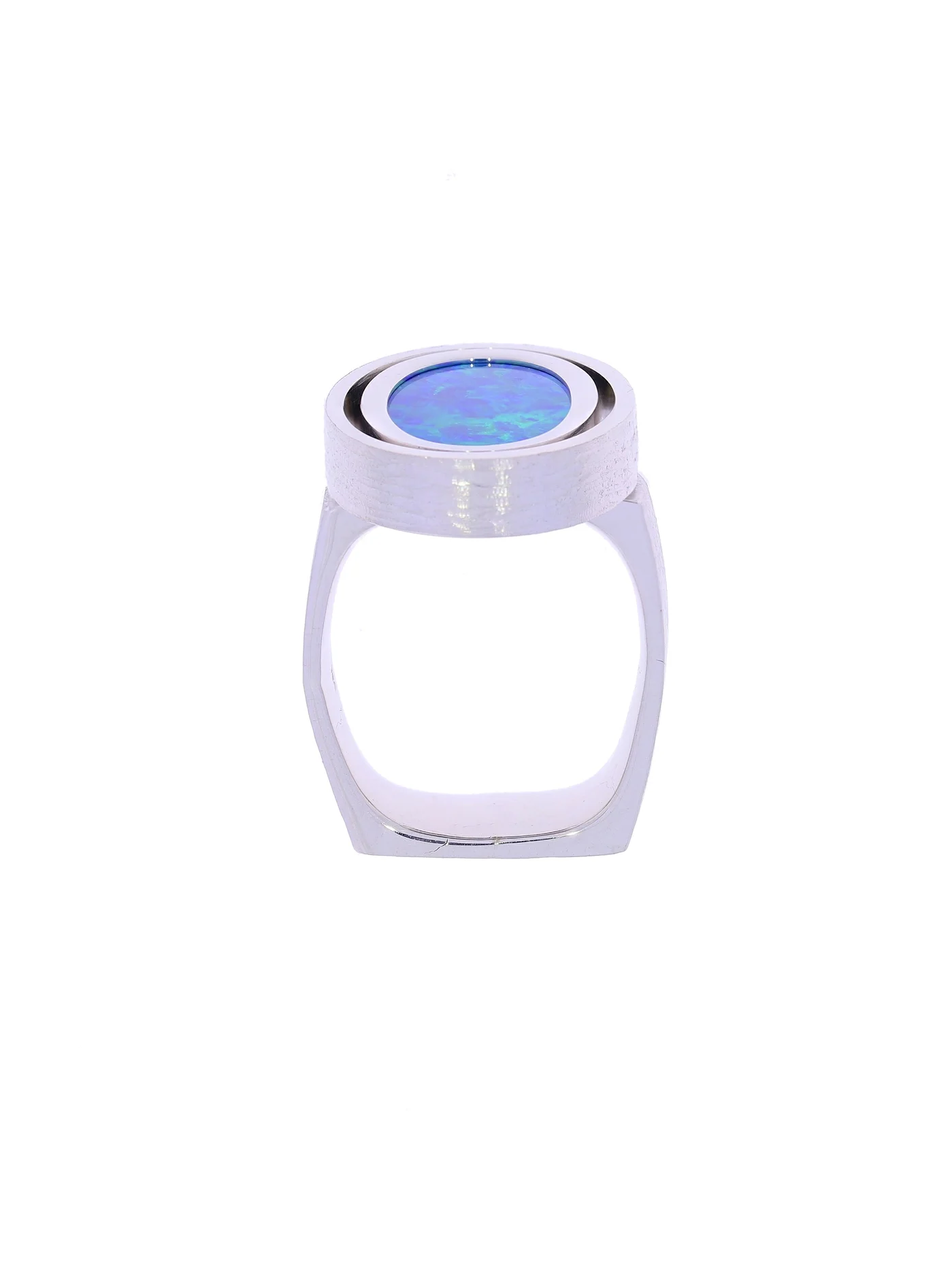 Damenring – KURZ Weissgold mit Opal