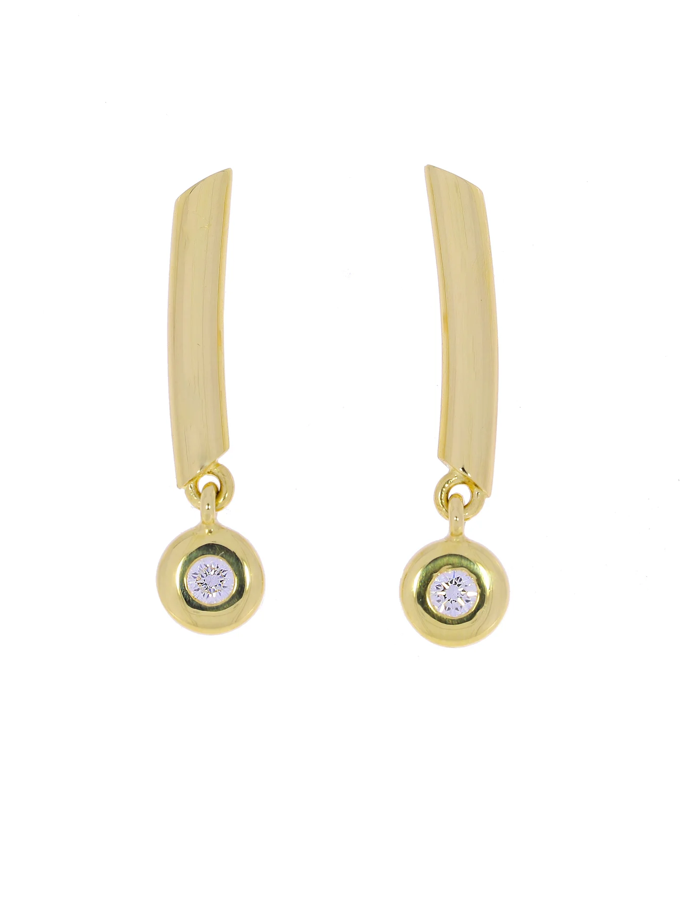 Ohrhänger – Gelbgold mit Diamant