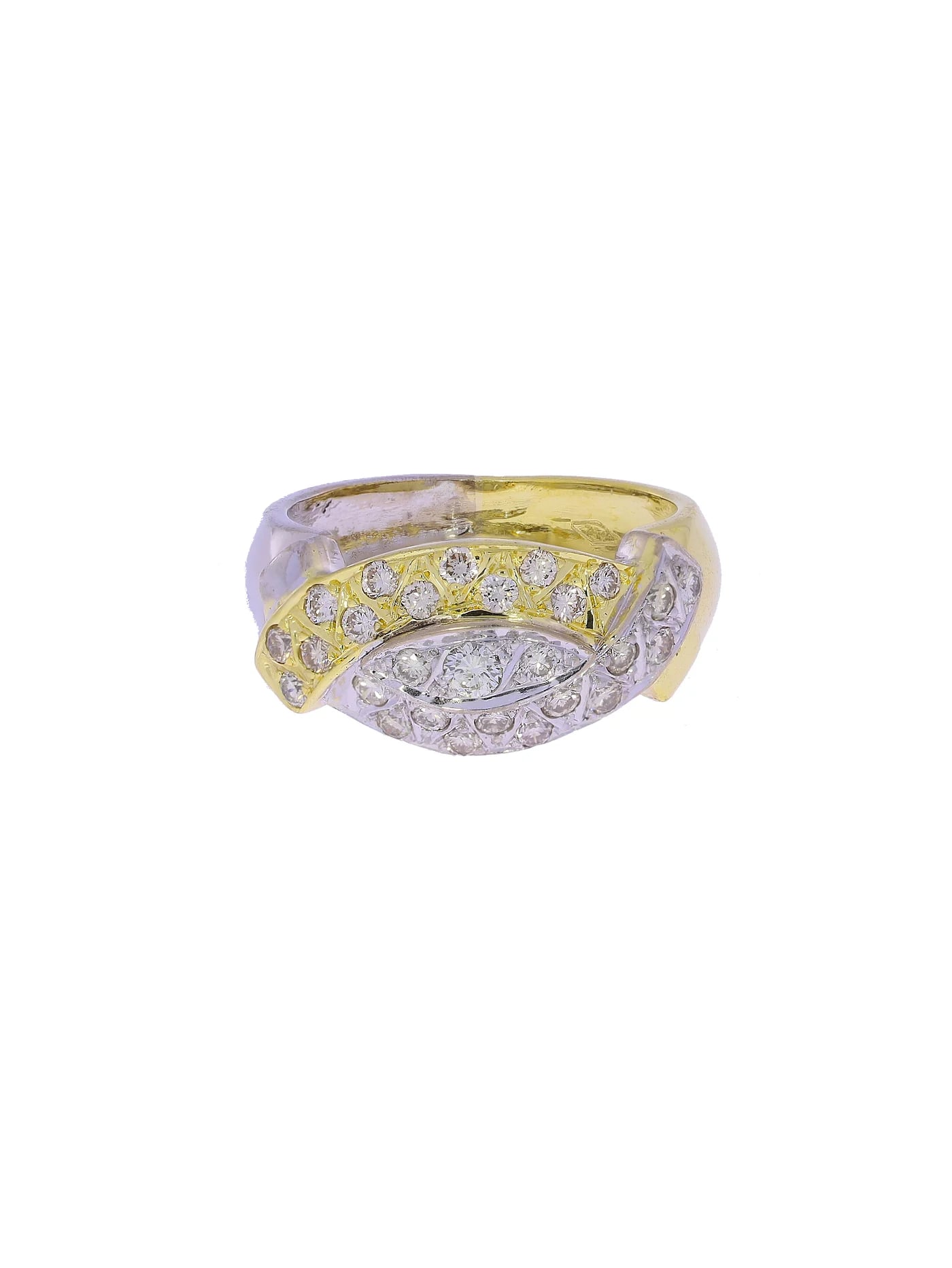 Damenring – Bicolor mit Diamanten