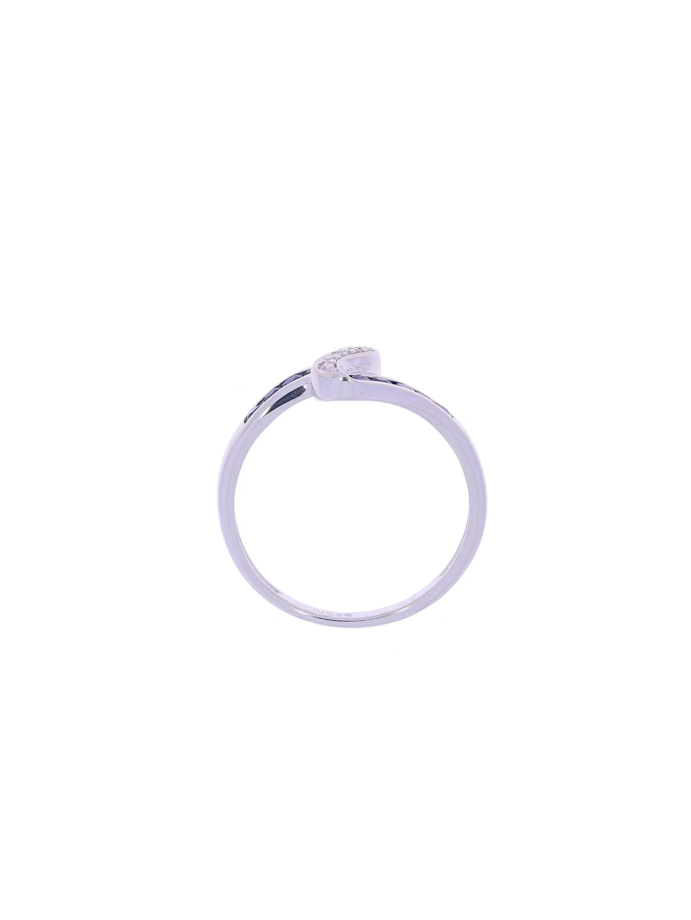 Damenring – Weissgold mit Saphiren und Diamanten