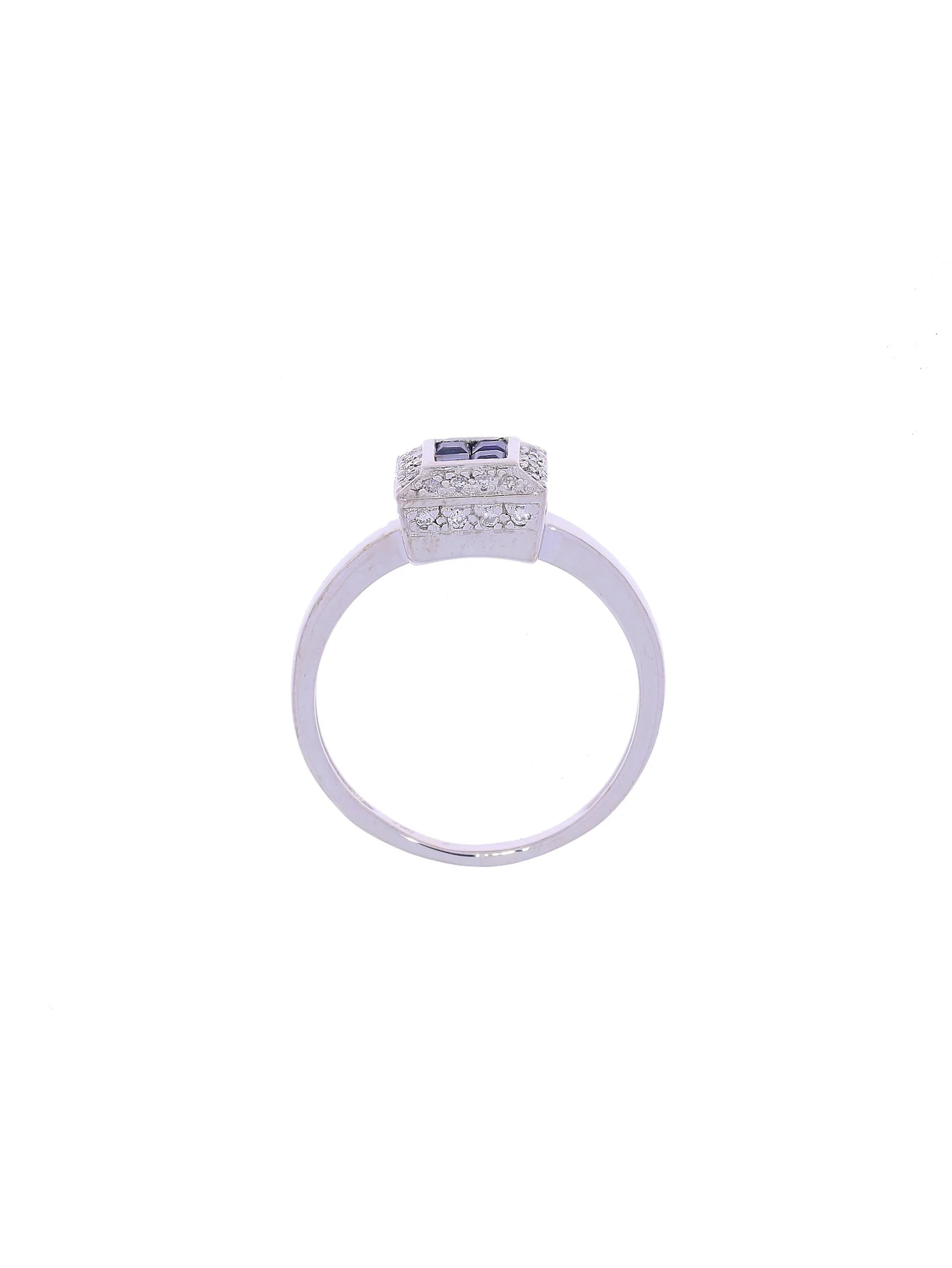 Damenring – Weissgold mit Saphiren und Diamanten
