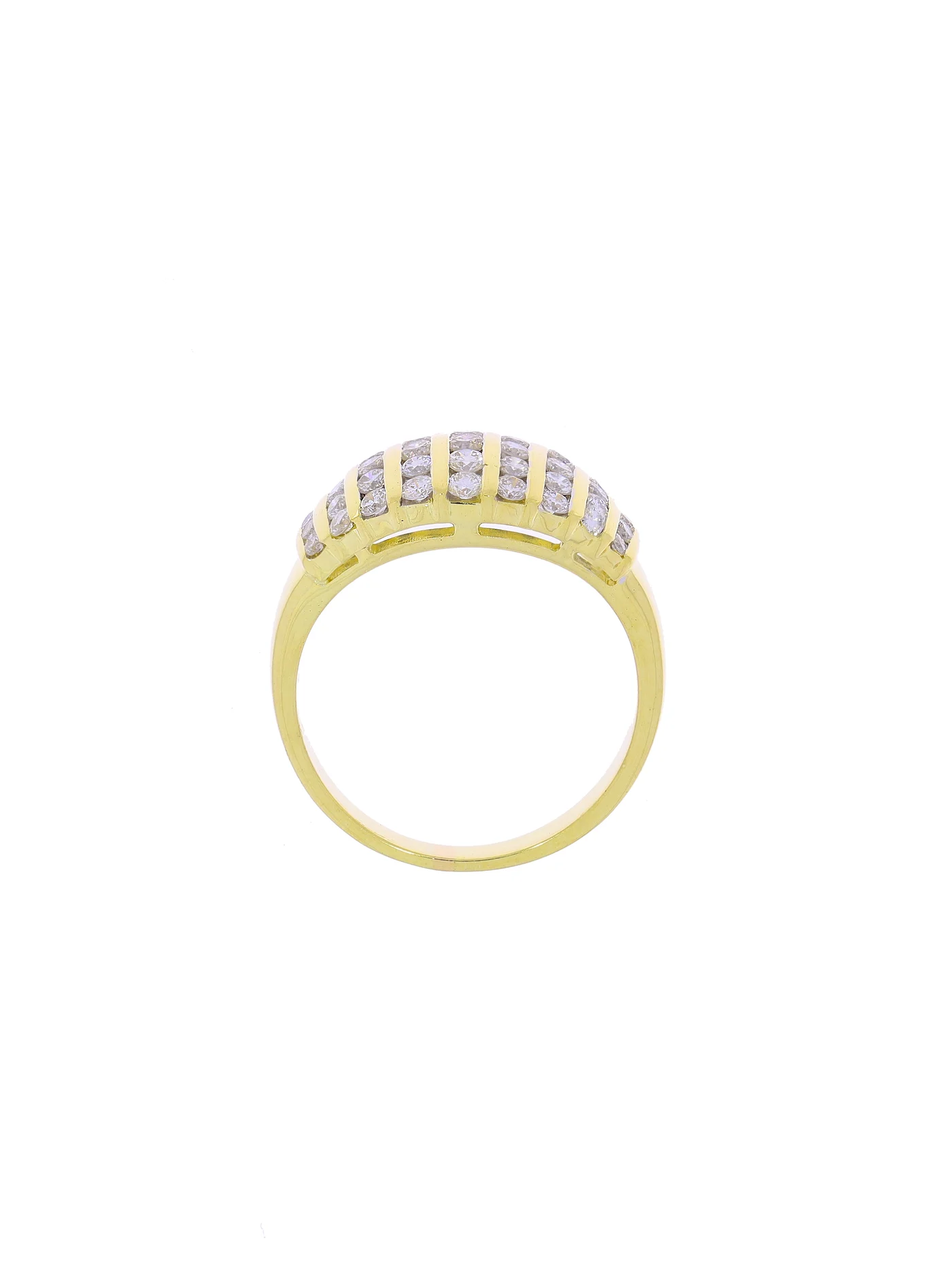 Damenring – Gelbgold mit Diamanten