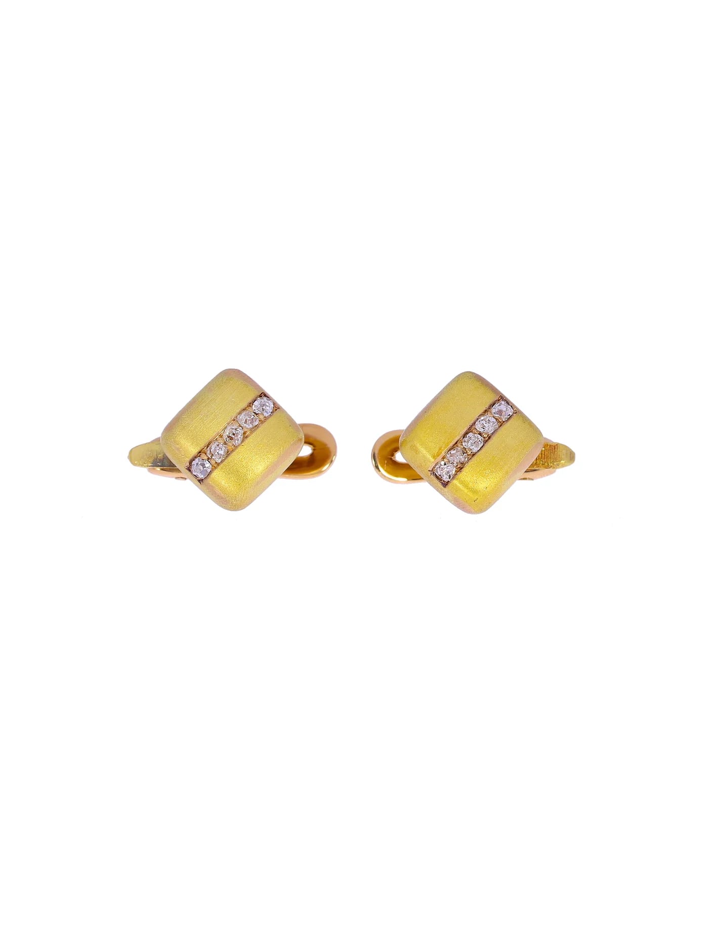 Cufflinks – rose gold with diamonds