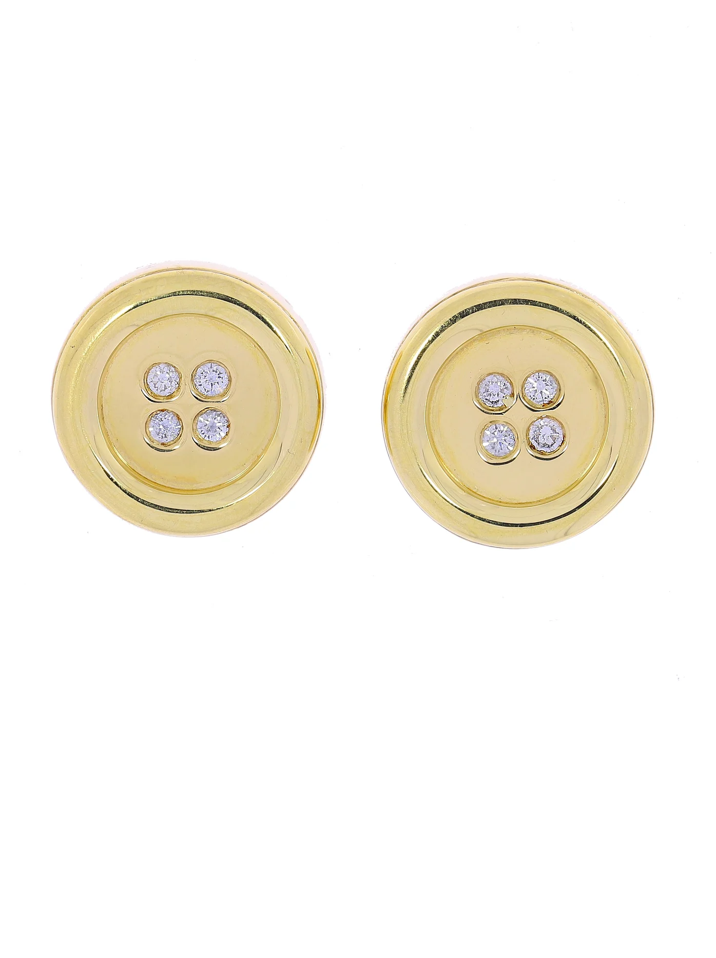 Manschettenclips – BUCHERER or jaune avec diamants