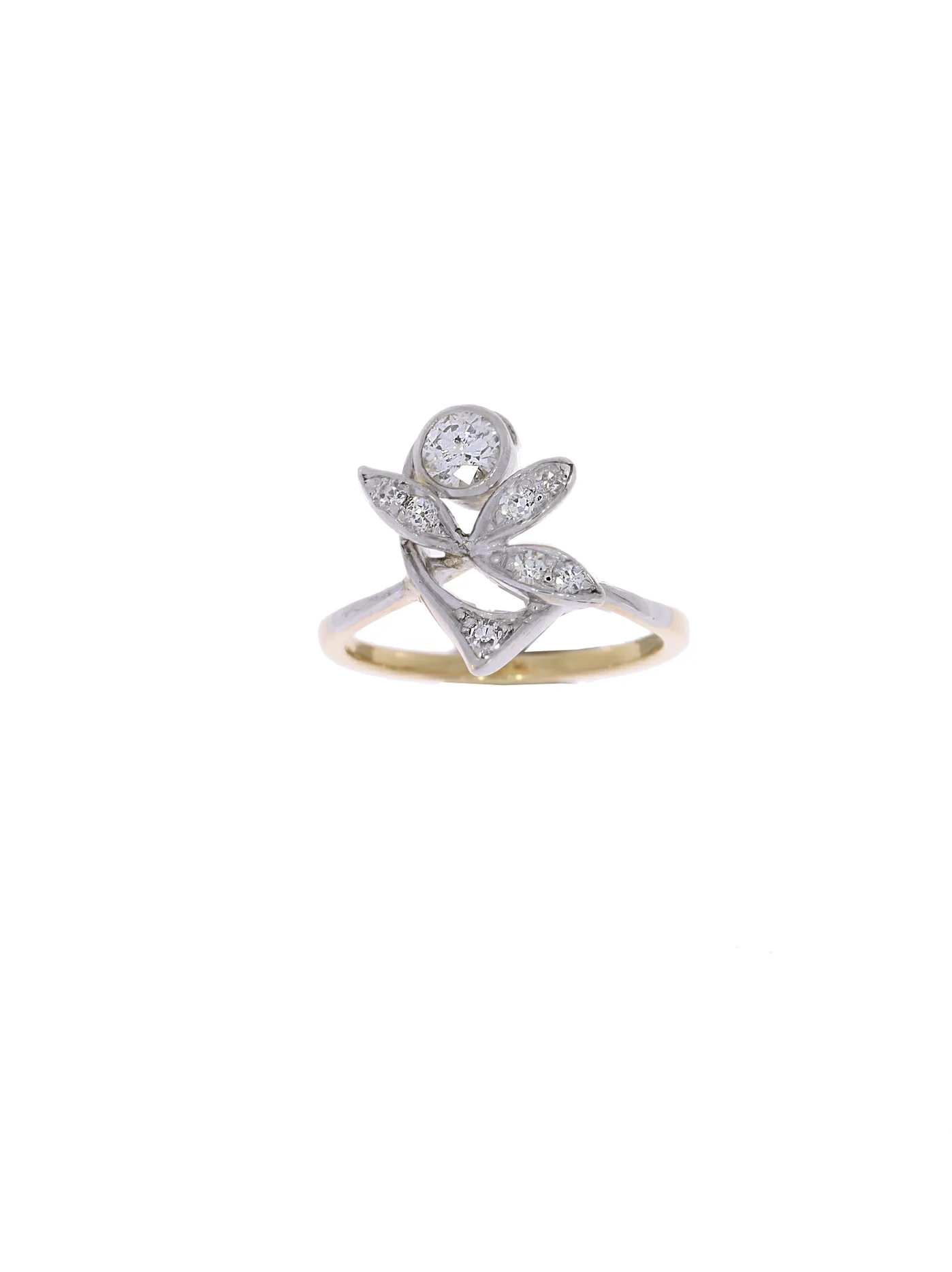Damenring – Bicolor mit Diamanten