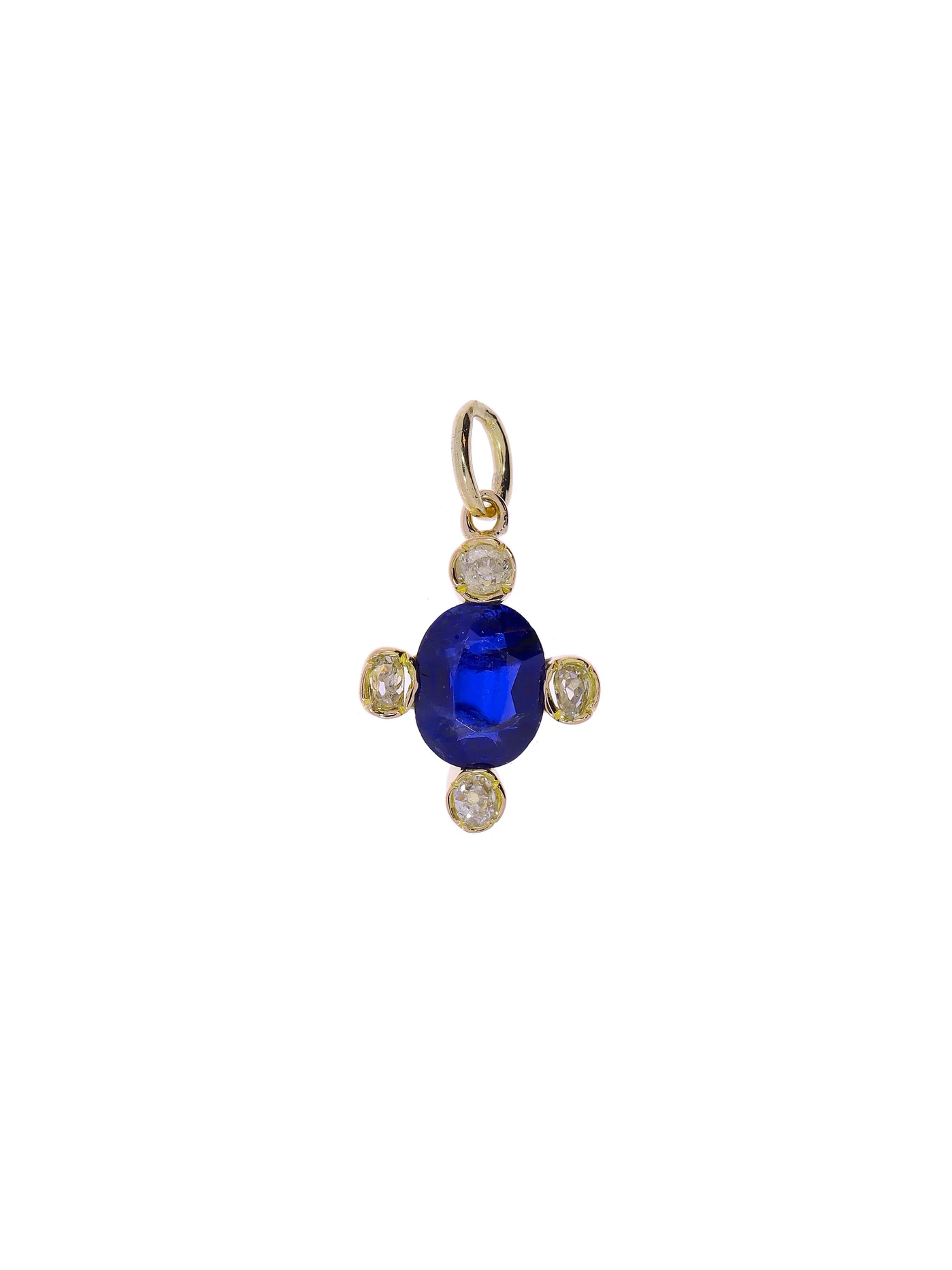Anhänger – Gelbgold mit Saphir und Diamanten