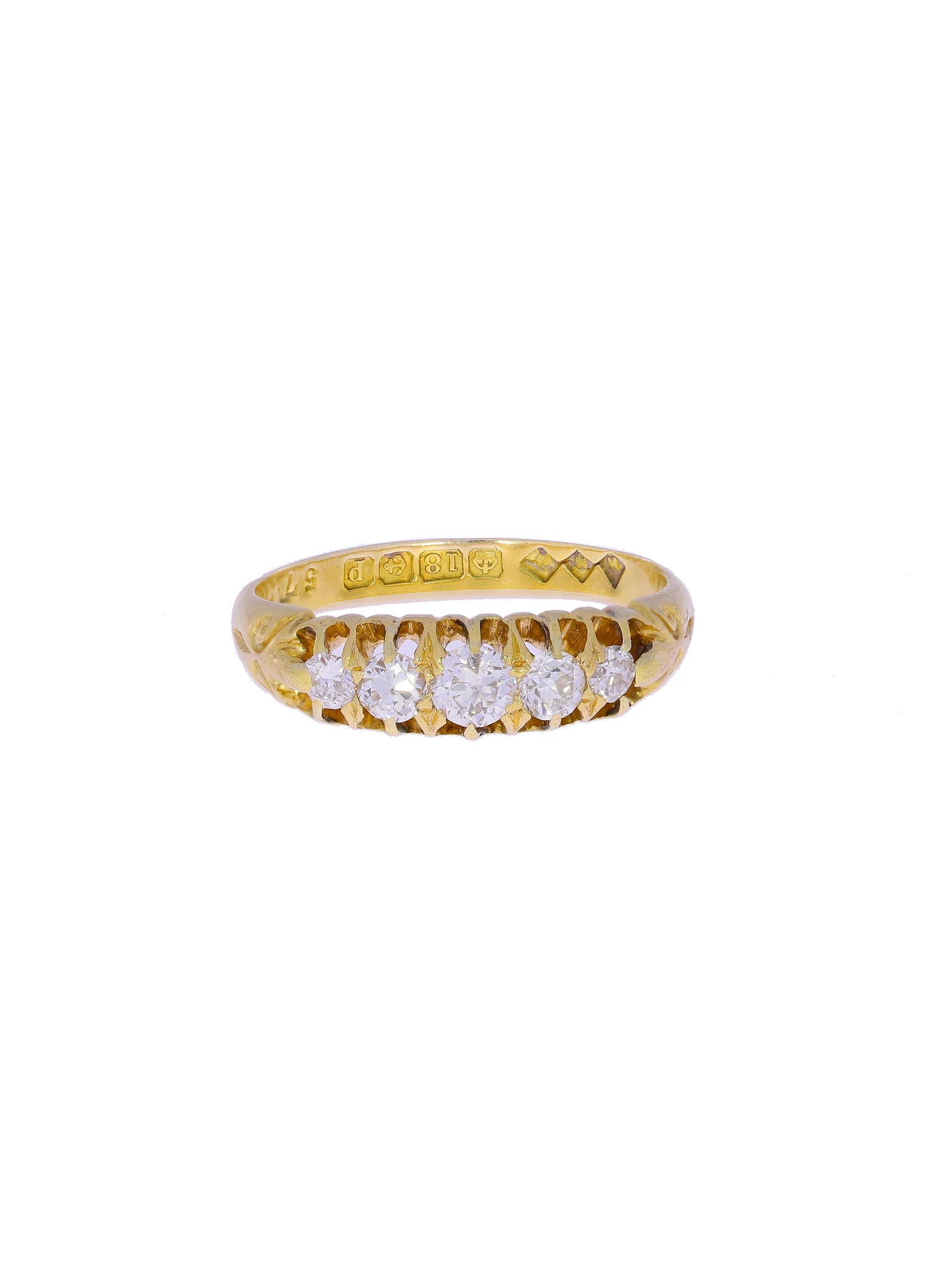 Damenring – Gelbgold mit Diamanten