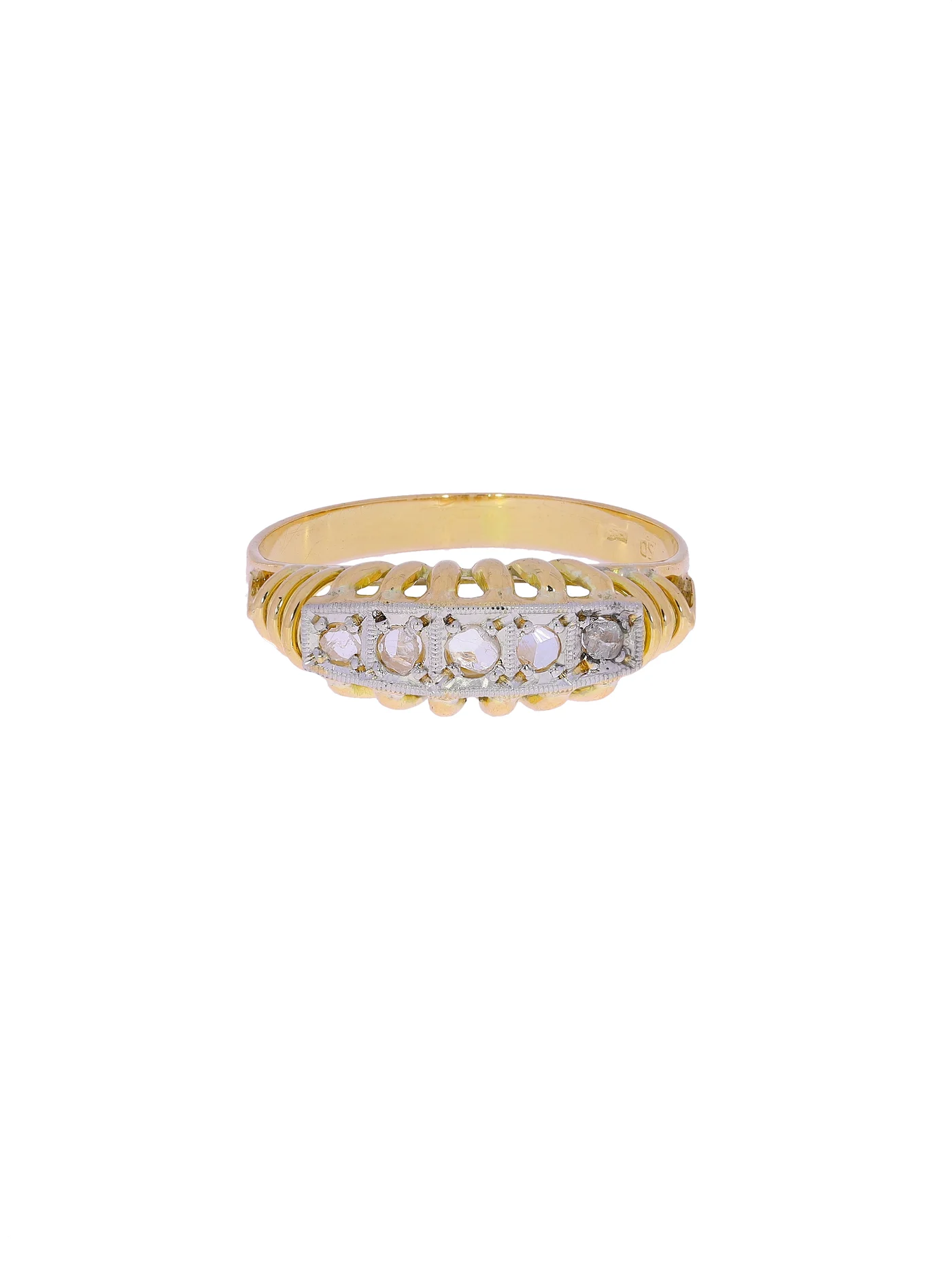 Damenring – Bicolor mit Diamanten