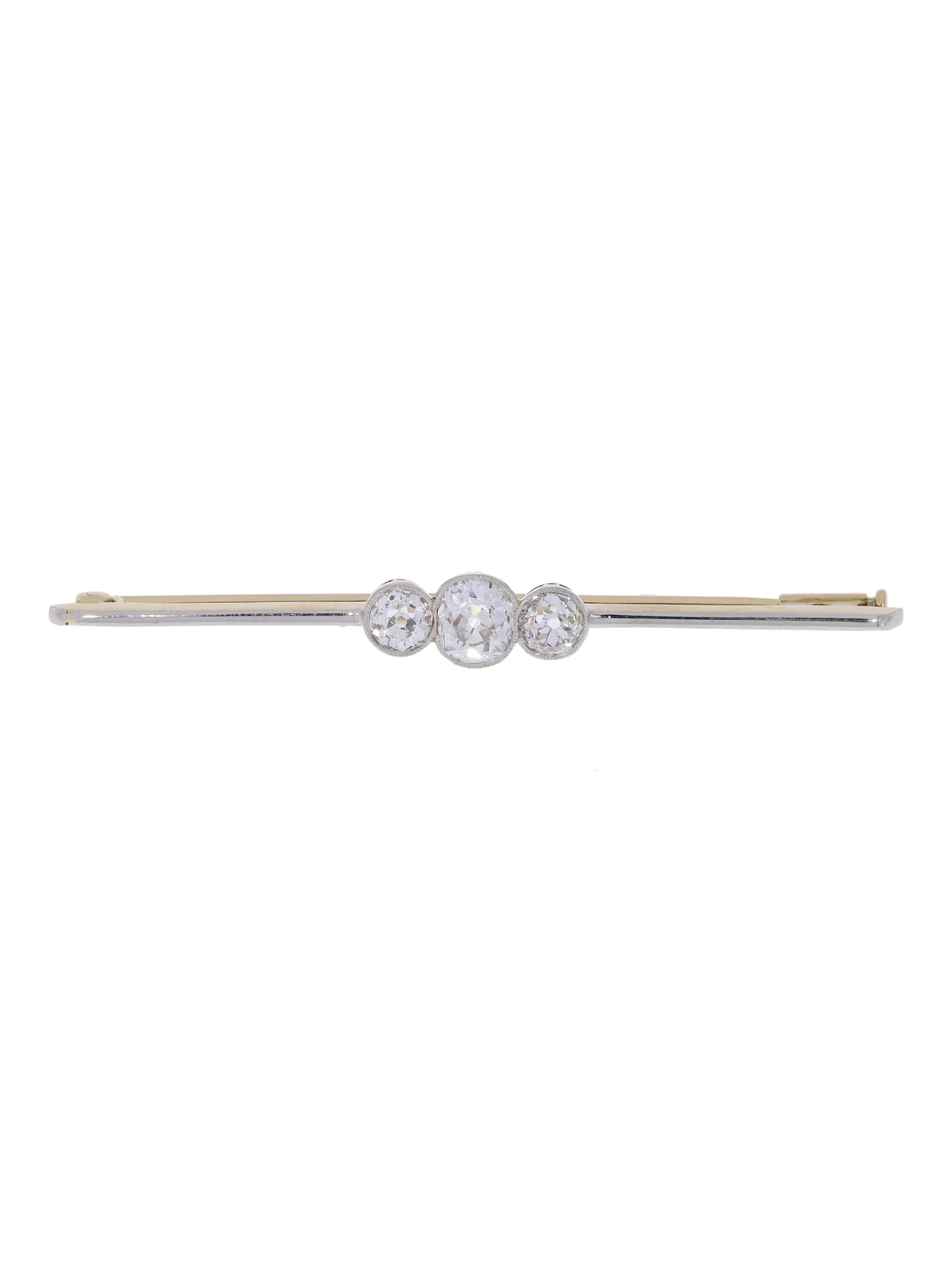 Brosche – Bicolor mit Diamanten