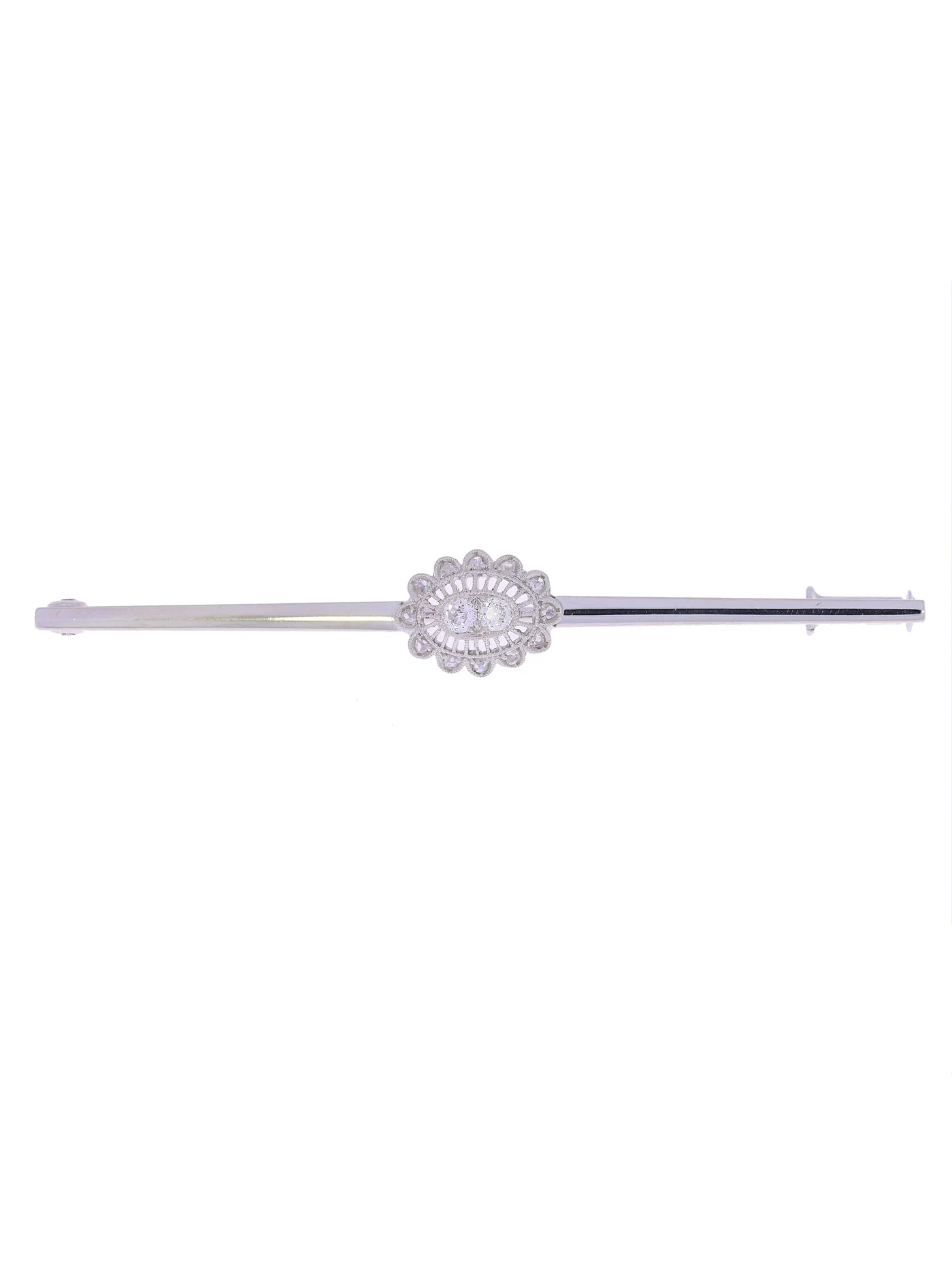 Stabbrosche – Weissgold mit Diamanten