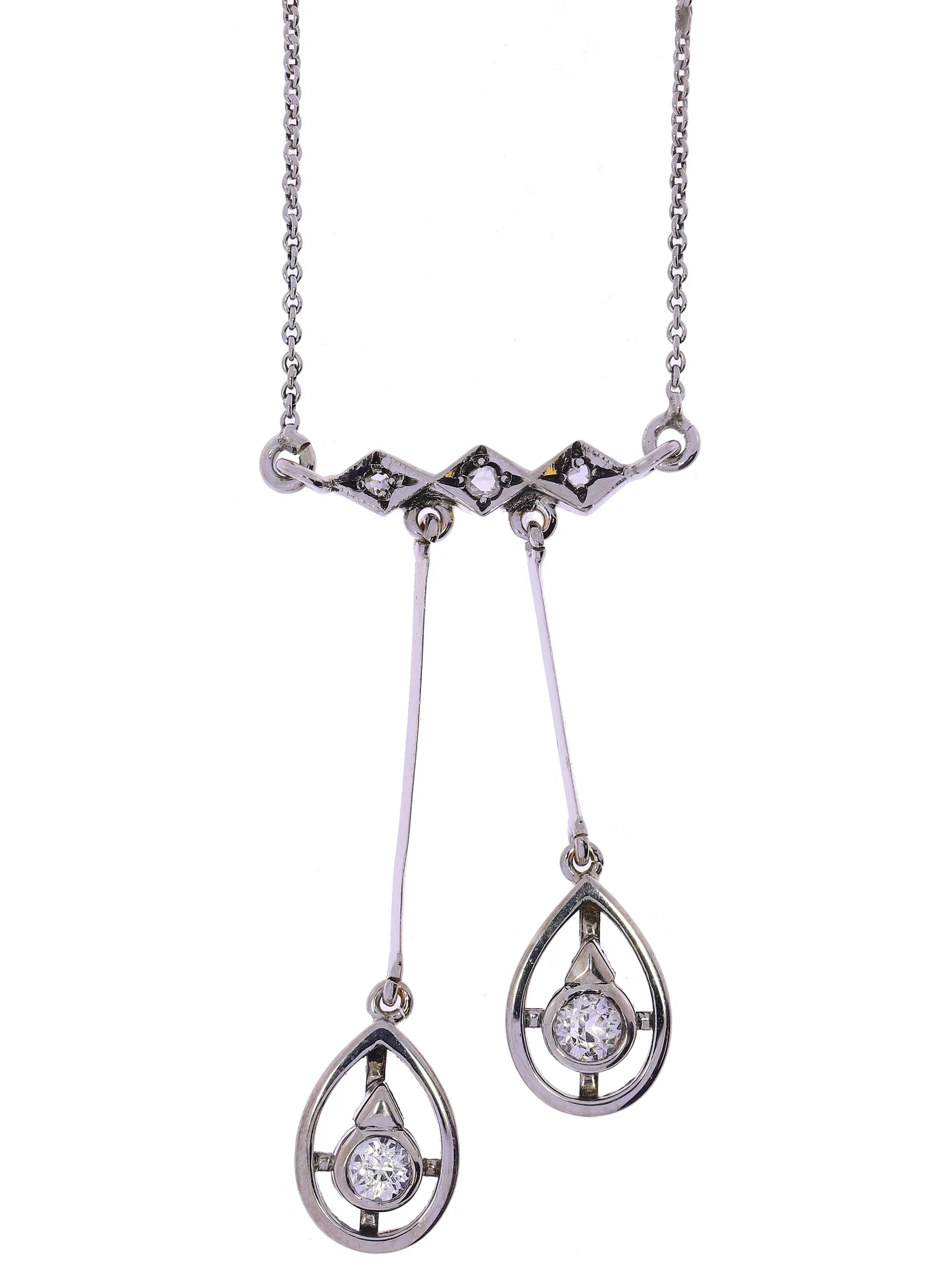 Halskette – Weissgold mit Diamanten