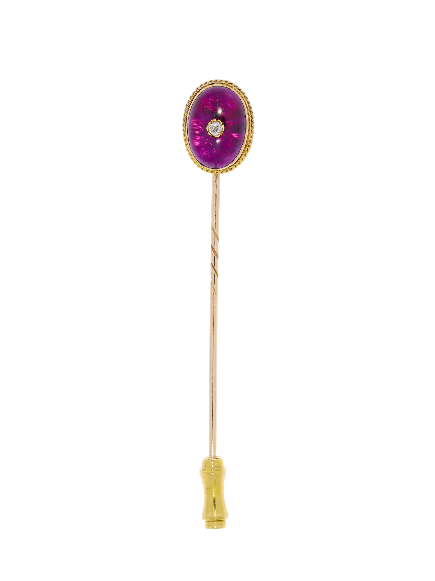 Anstecknadel – Roségold mit Amethyst und Diamant