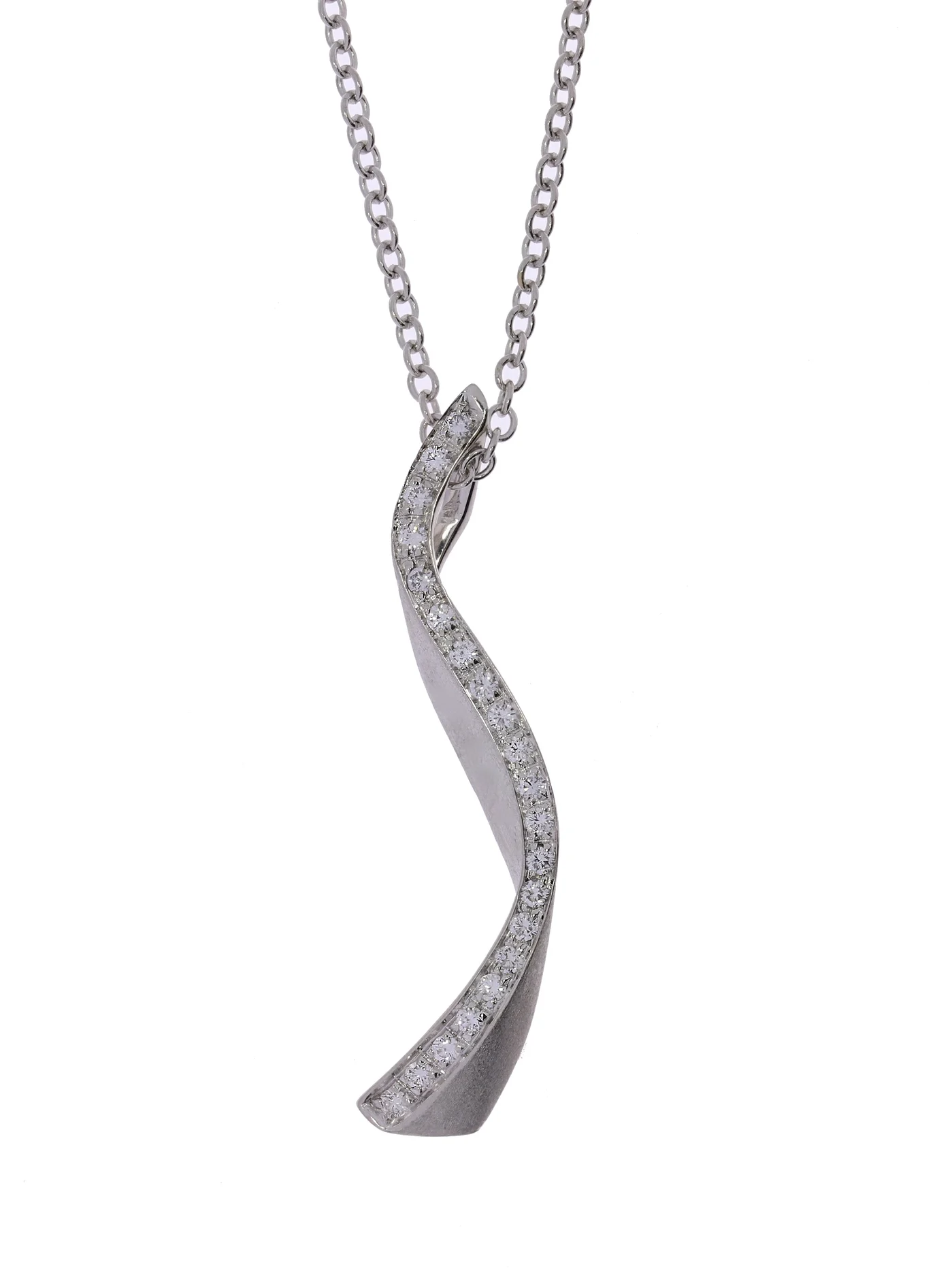 Halskette – Weissgold mit Diamanten