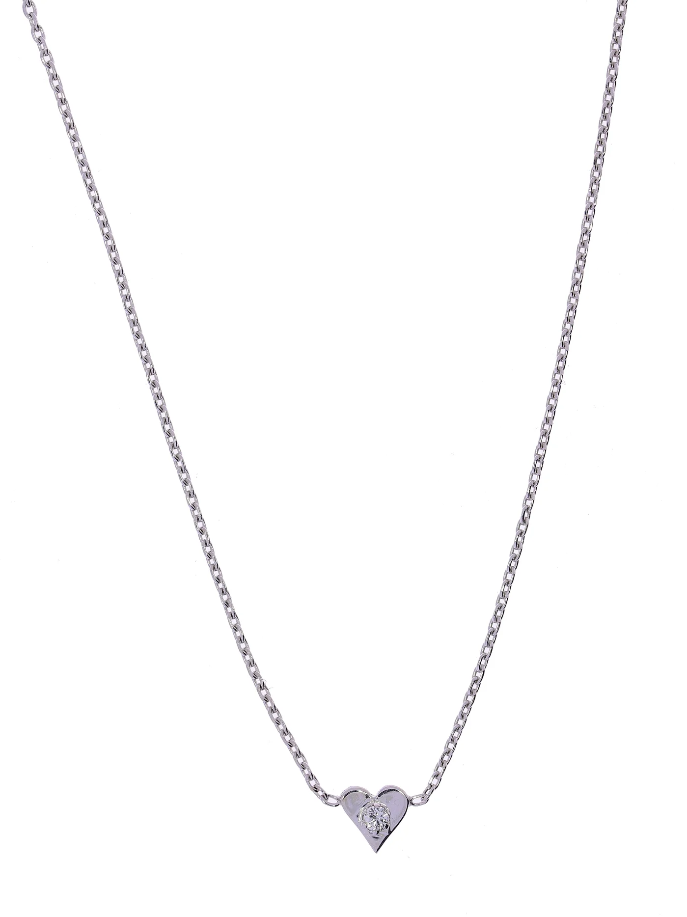 Halskette – Weissgold mit Diamant