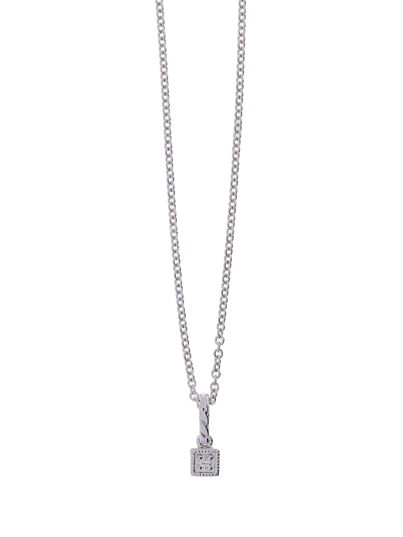 Halskette – Weissgold mit Diamant