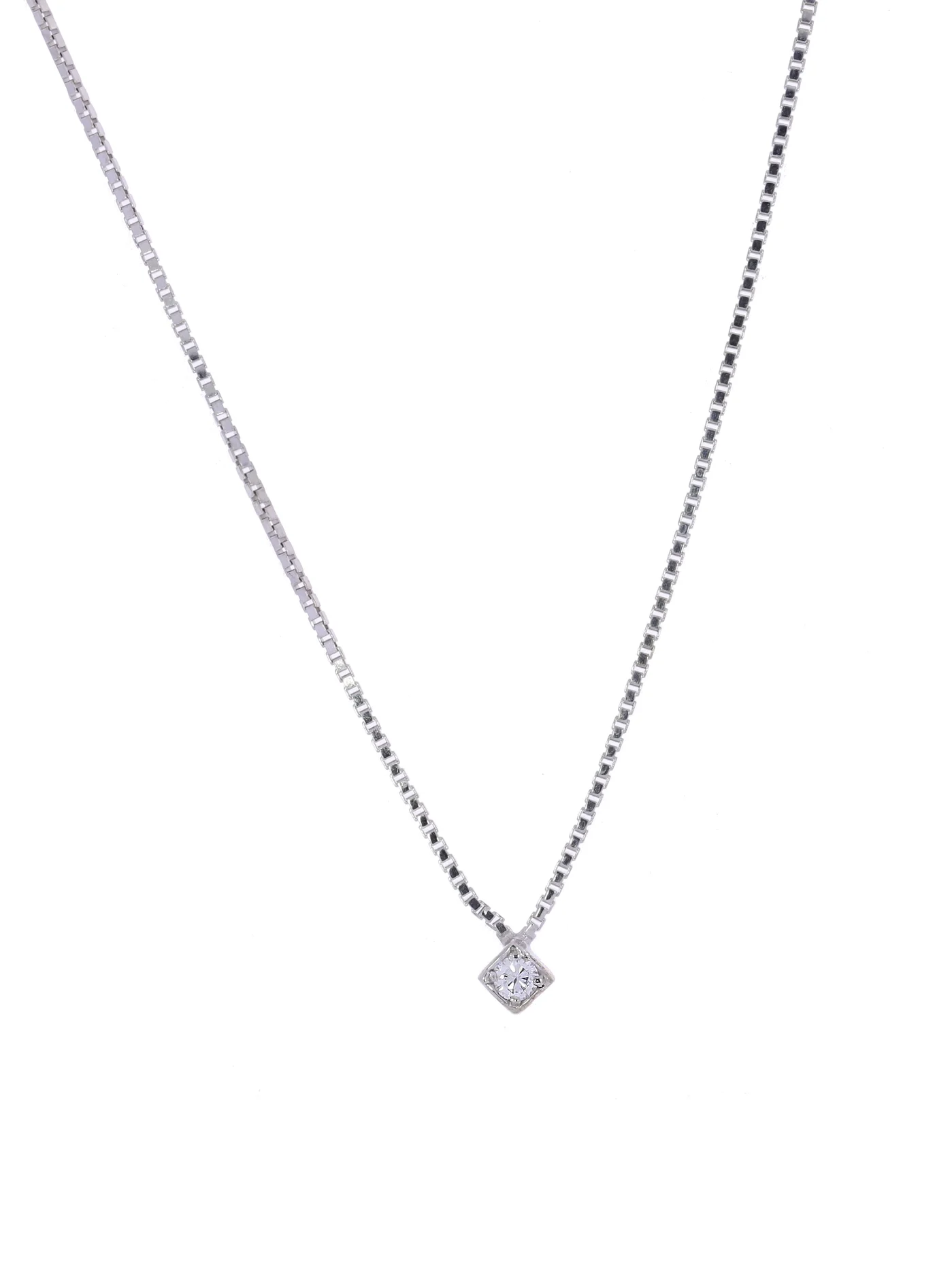 Halskette – Weissgold mit Diamant