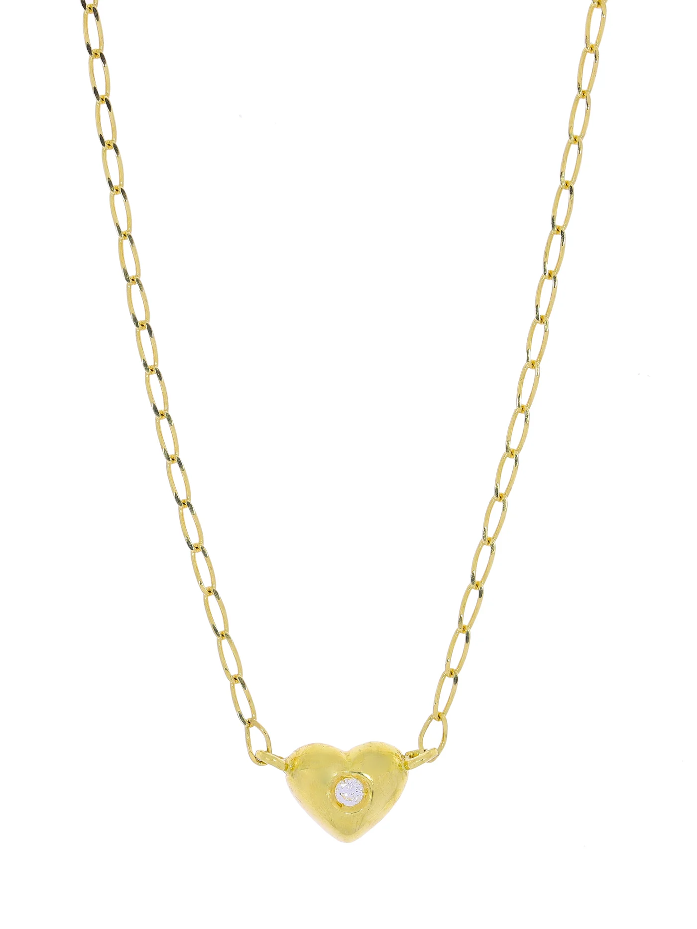 Halskette mit Anhänger – Gelbgold mit Diamant