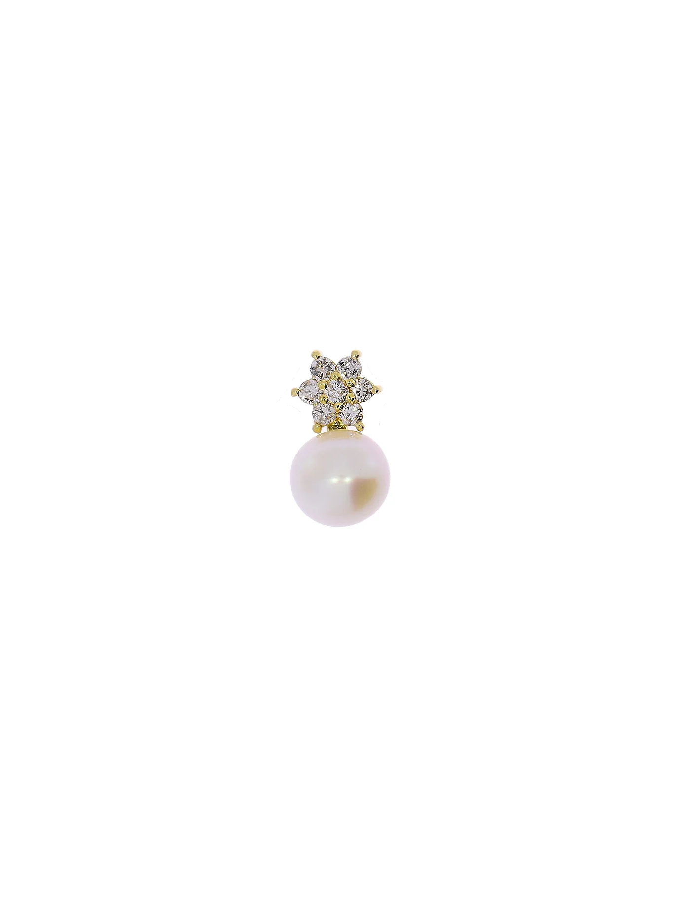 Anhänger – Gelbgold mit Perle und Diamanten