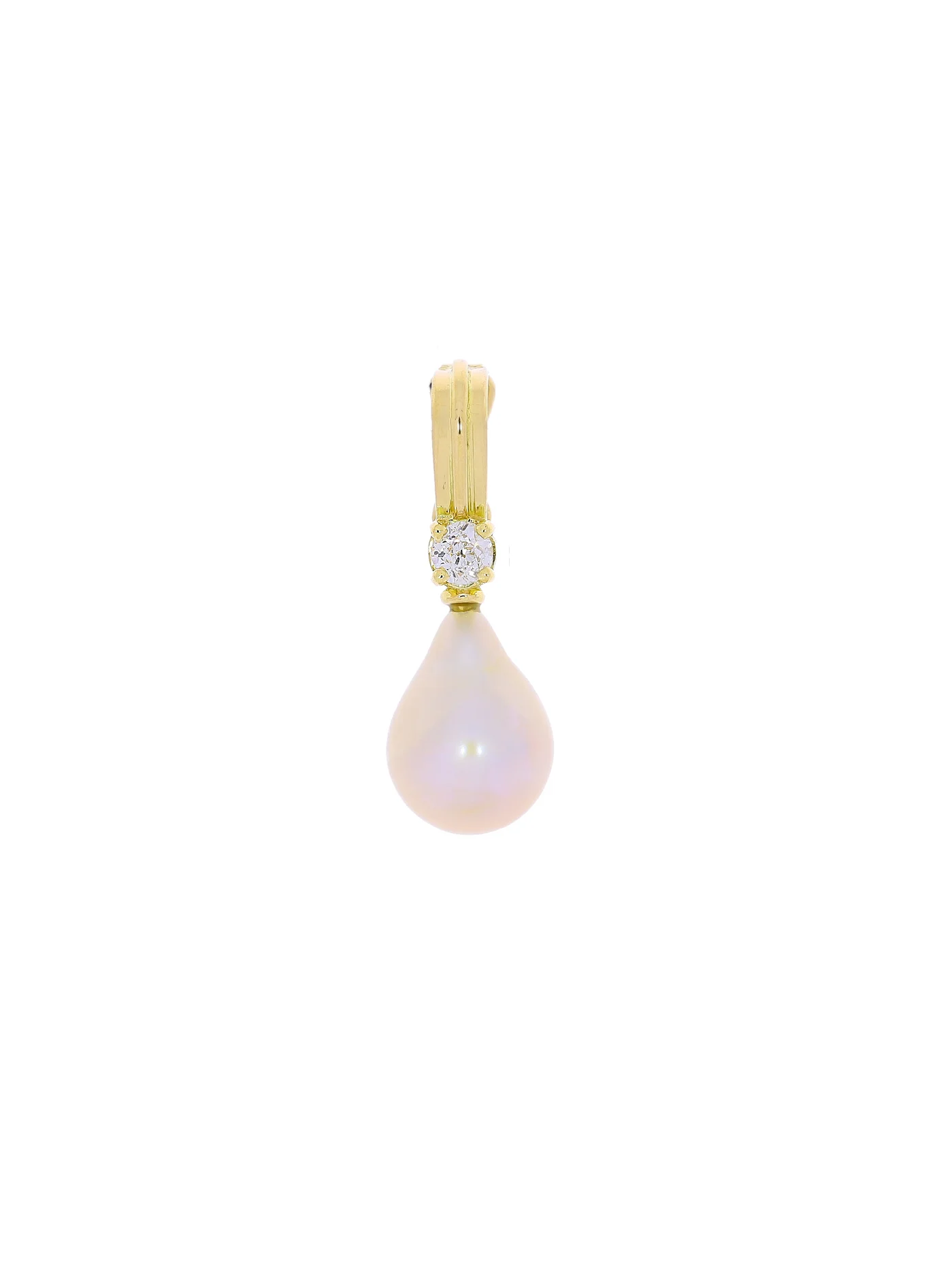 Anhänger – Gelbgold mit Perle und Diamant