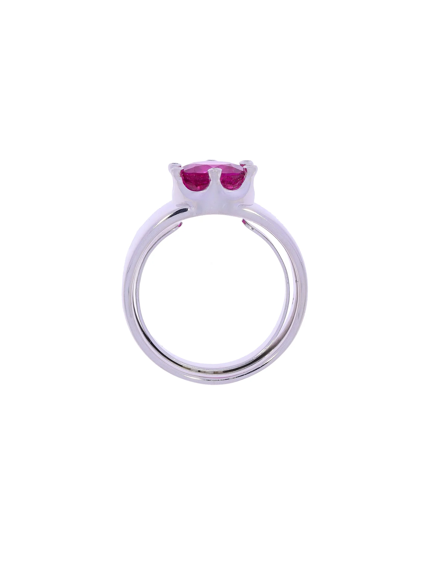Damenring – Weissgold mit Turmalin und Diamanten