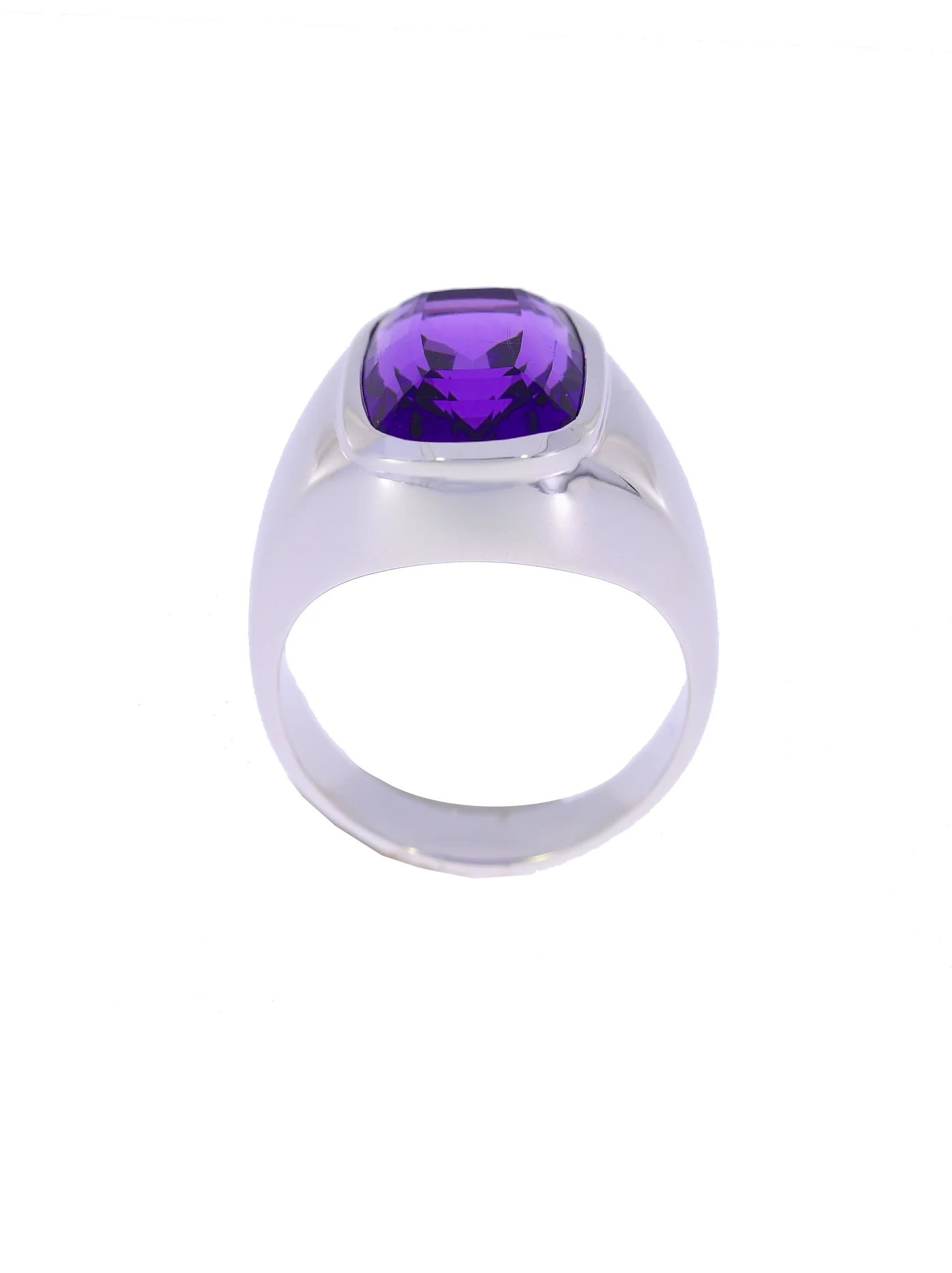 Damenring – Weissgold mit Amethyst