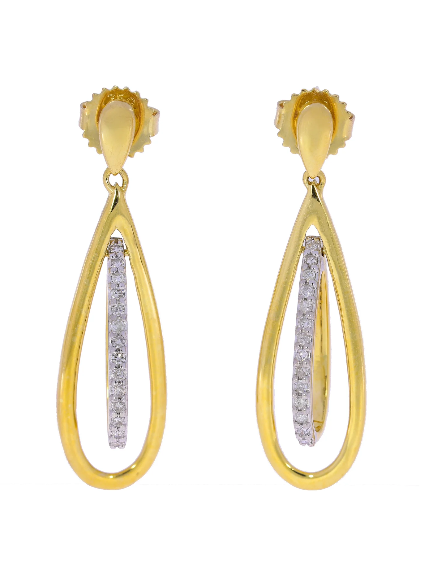 Ohrstecker – Bicolor mit Diamanten