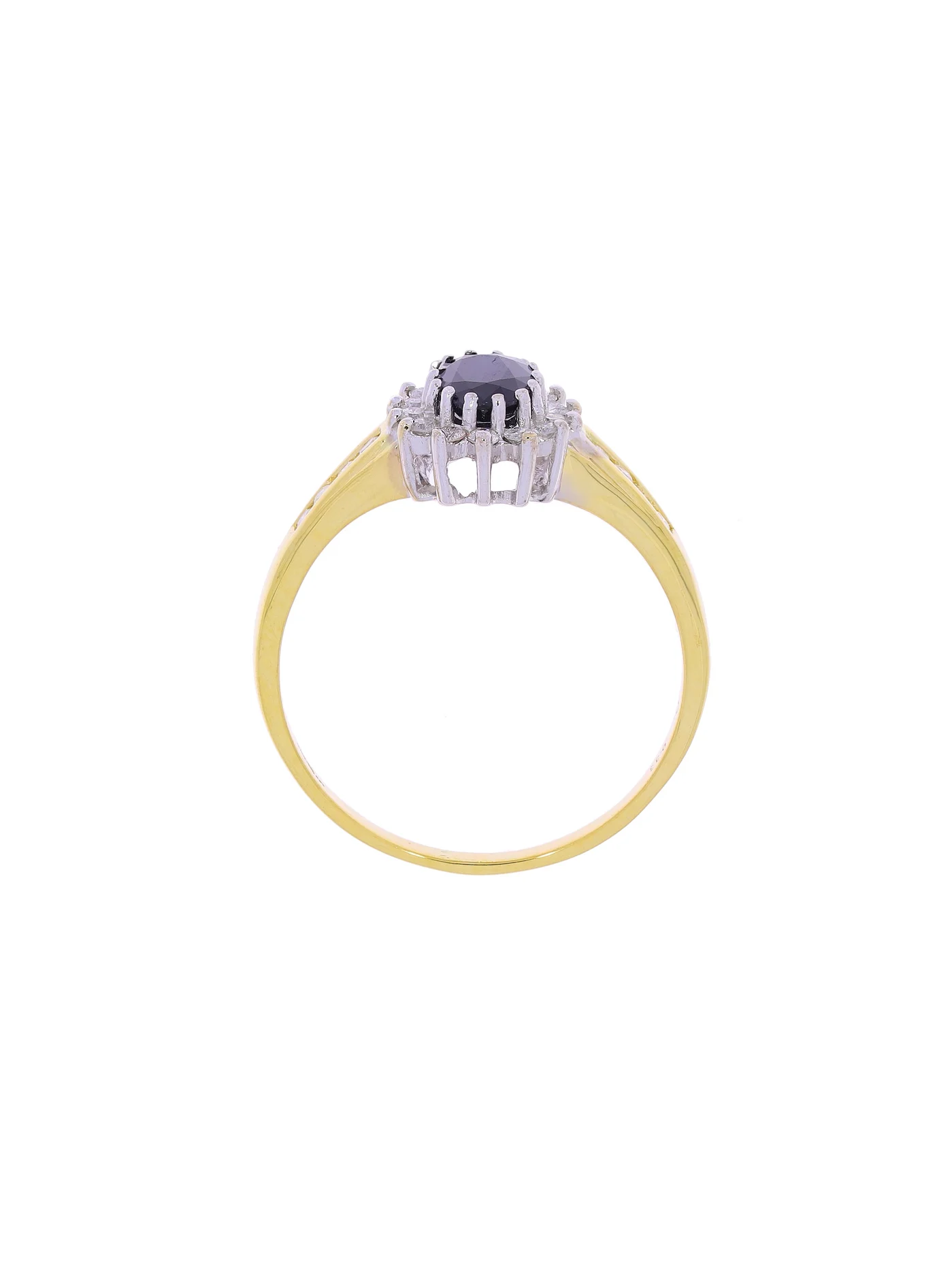Damenring – Bicolor mit Saphir und Diamanten