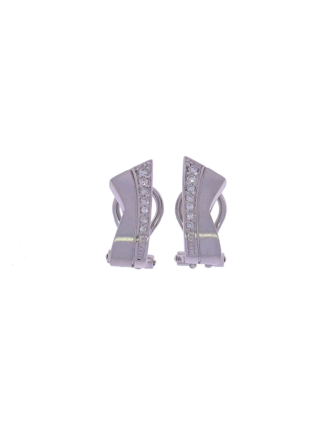Ohrclip – Weissgold mit Diamanten