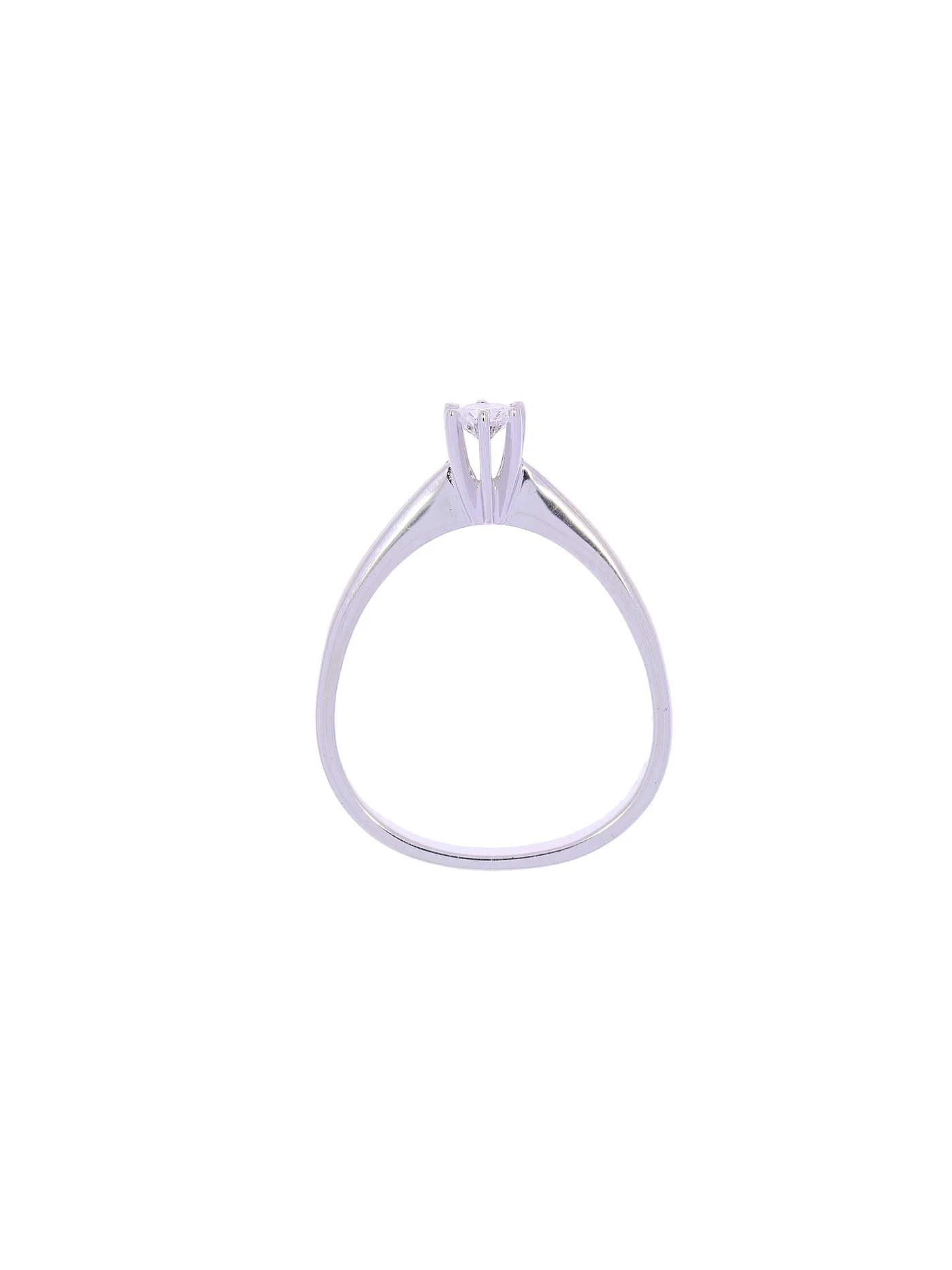 Damenring – KURZ Solitaire Weissgold 0.175ct