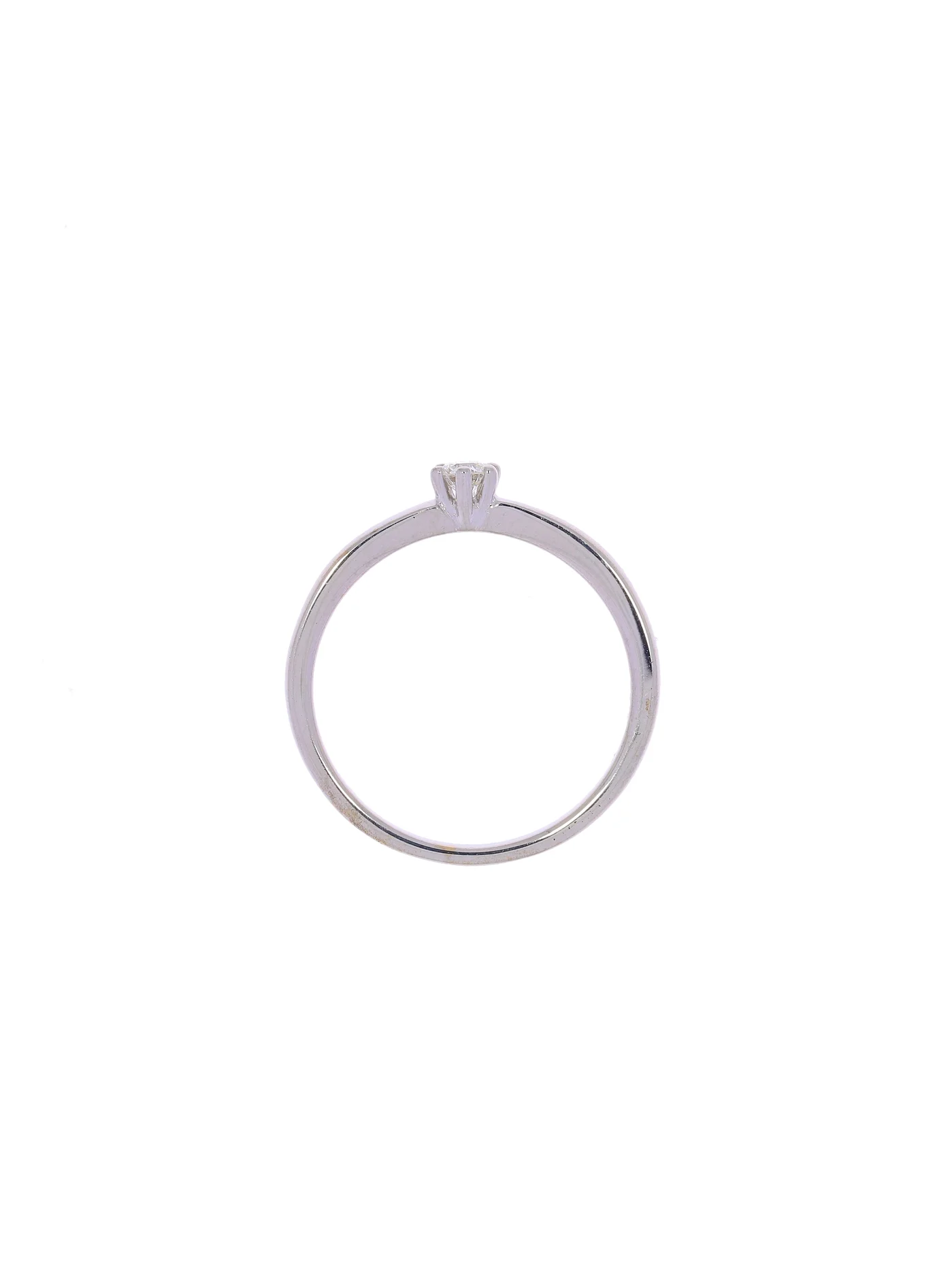 Damenring – Solitaire Weissgold 0.10ct