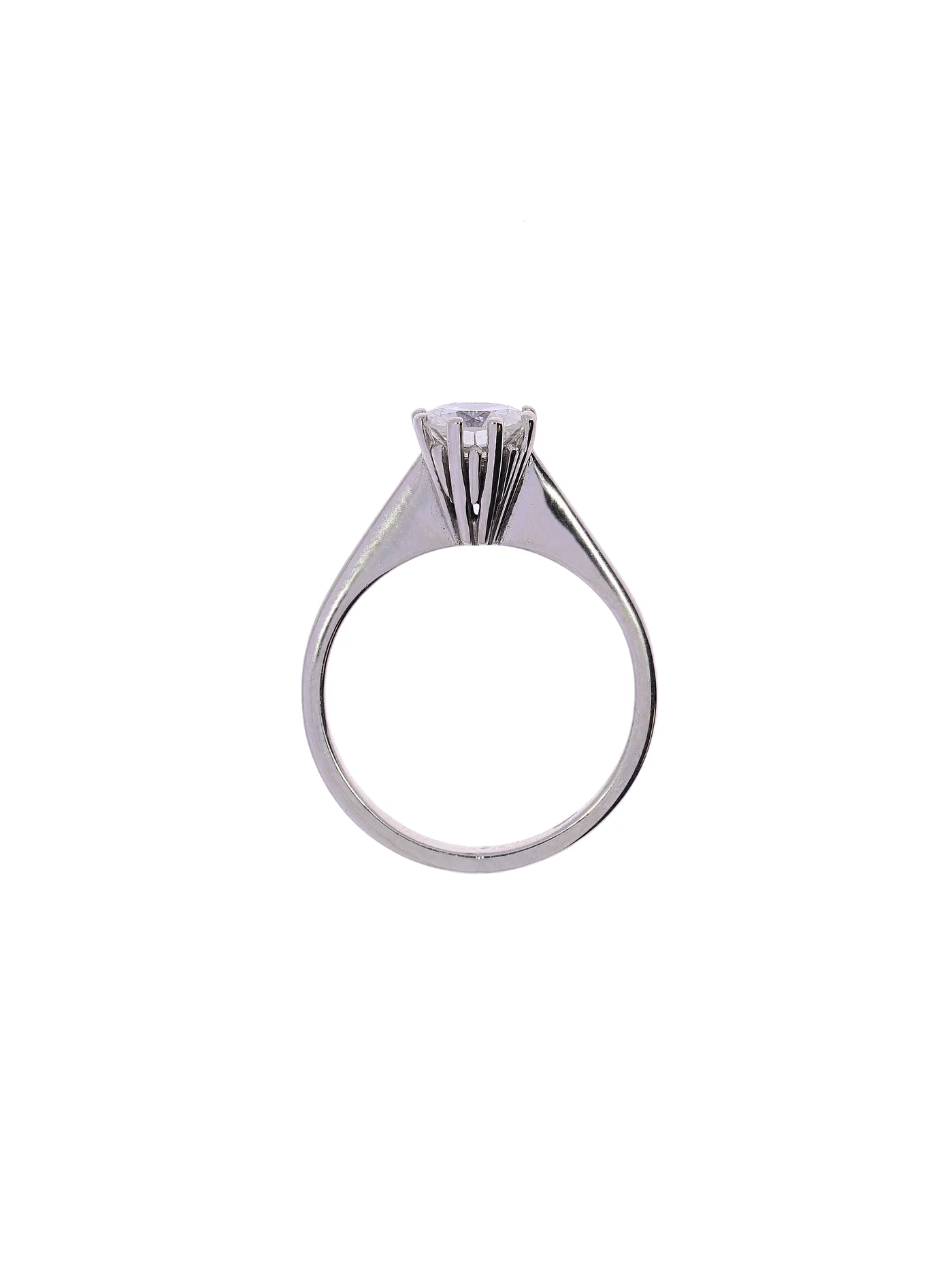 Damenring – Solitaire Weissgold 0.76ct