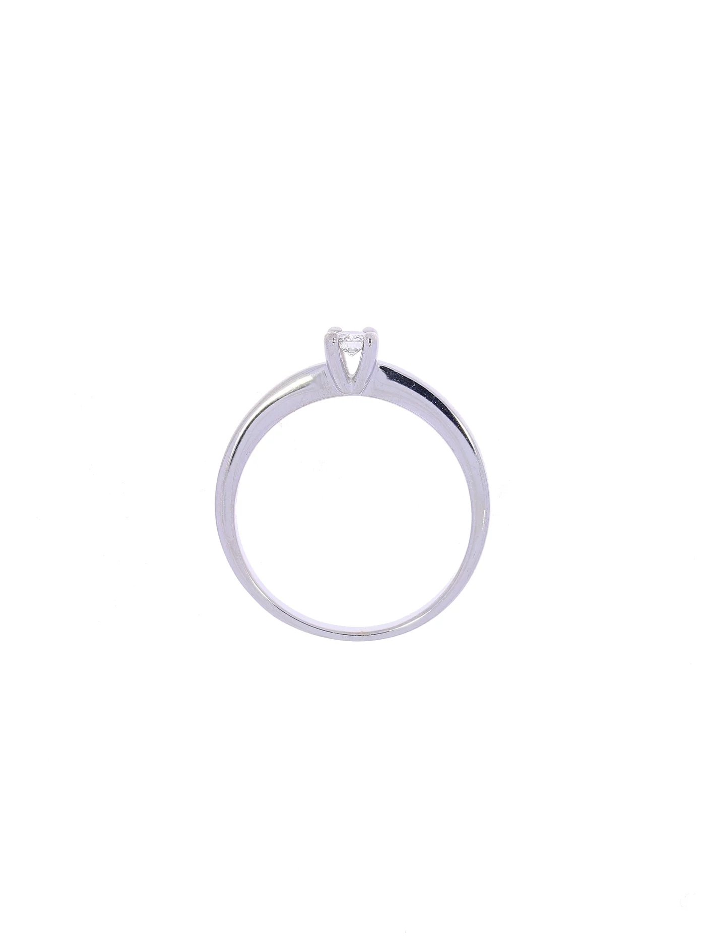 Damenring – Solitaire Weissgold 0.10ct