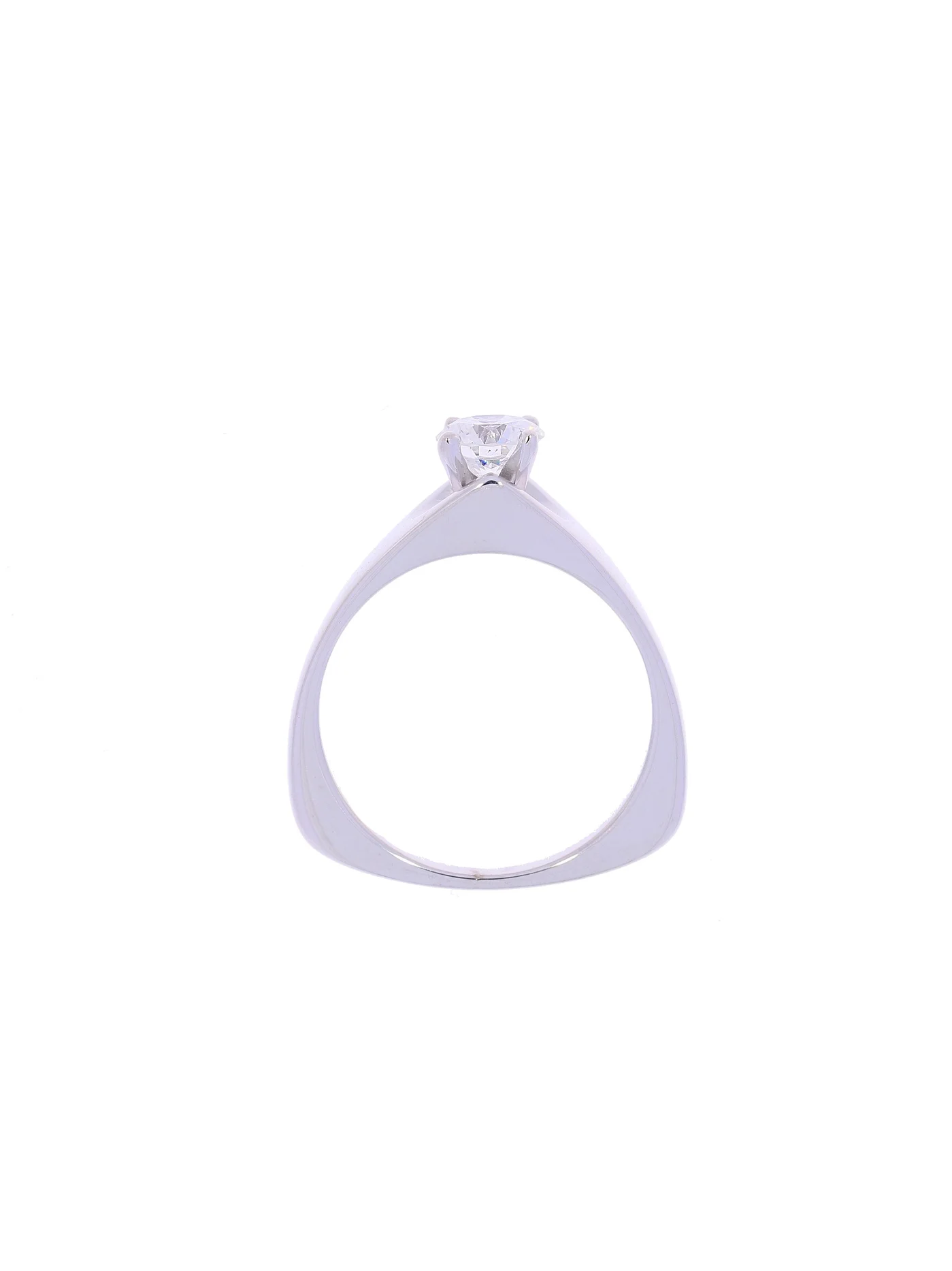 Damenring – Solitaire Weissgold 0.65ct