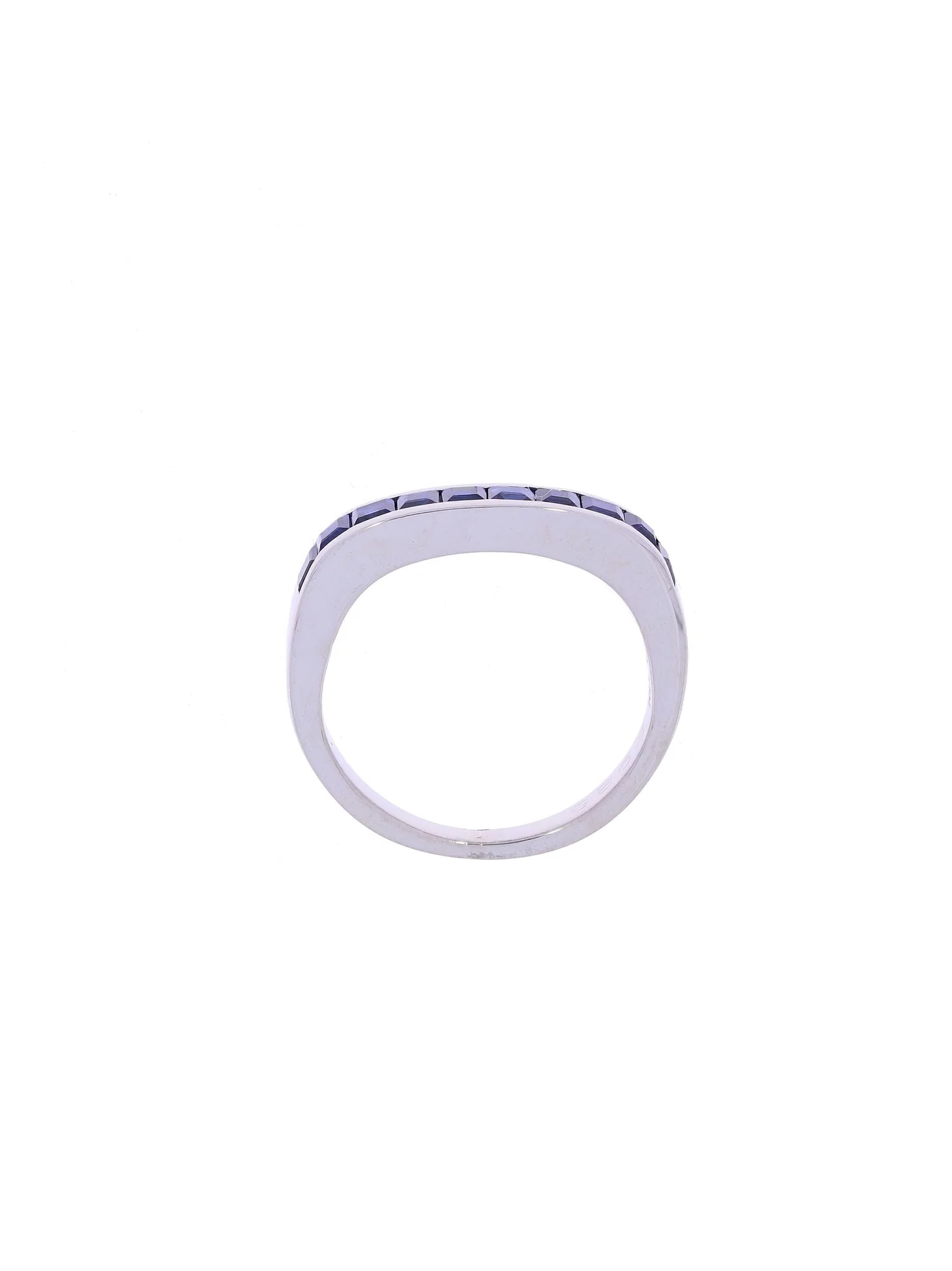 Bague pour dame – or blanc avec saphirs
