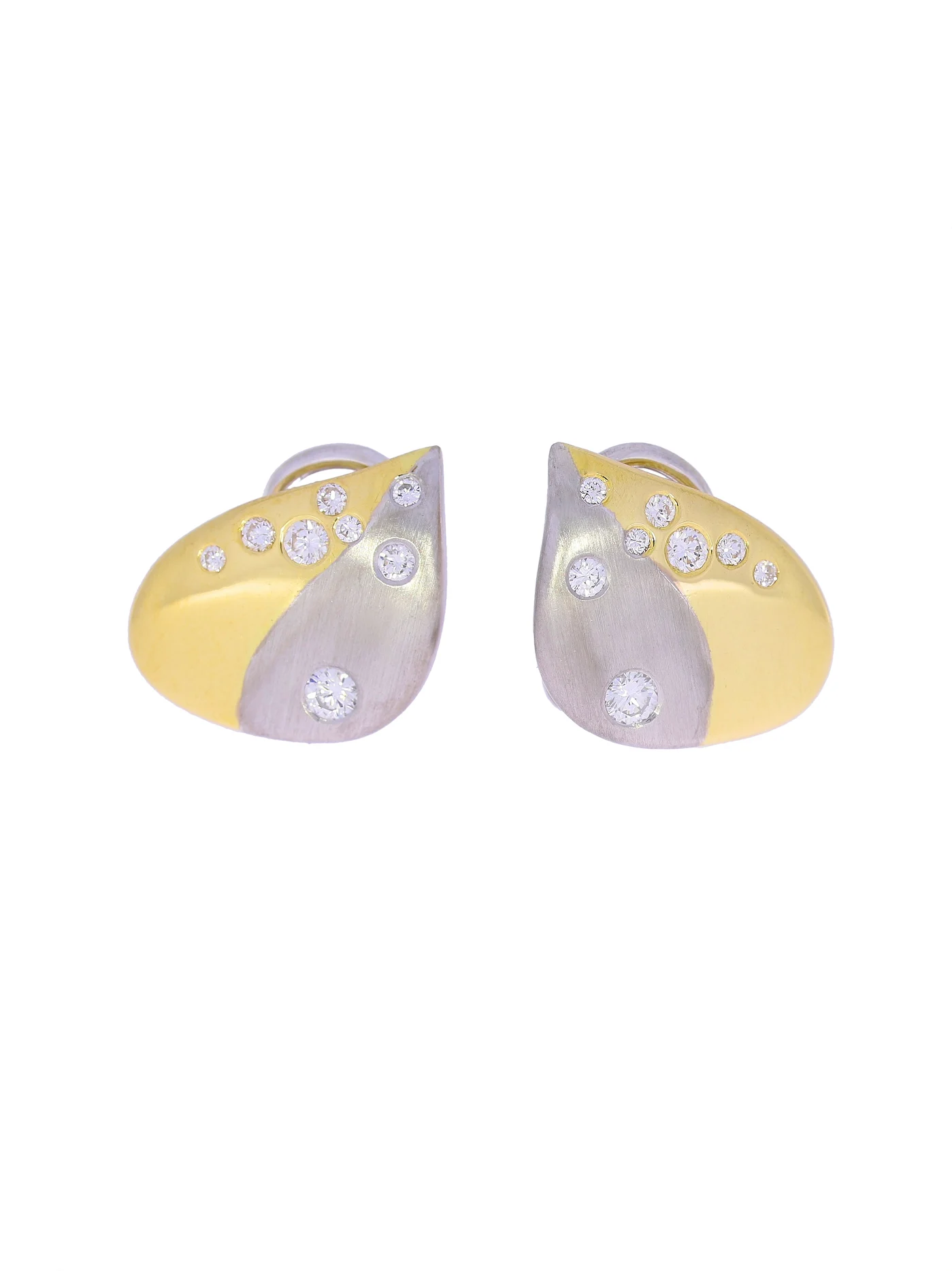 Clip d’oreille – KURZ bicolore avec diamants