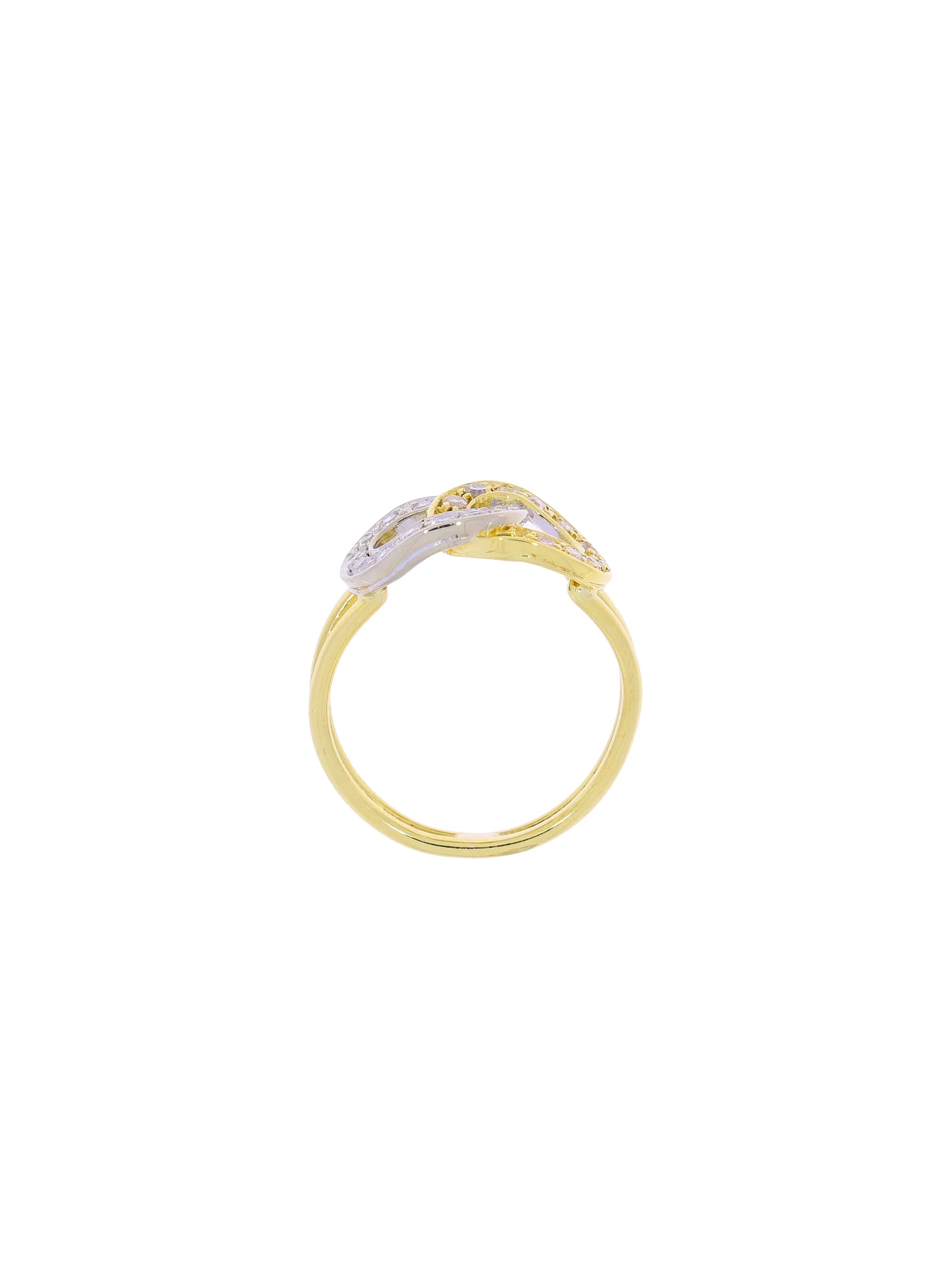 Damenring – bicolor mit Diamanten