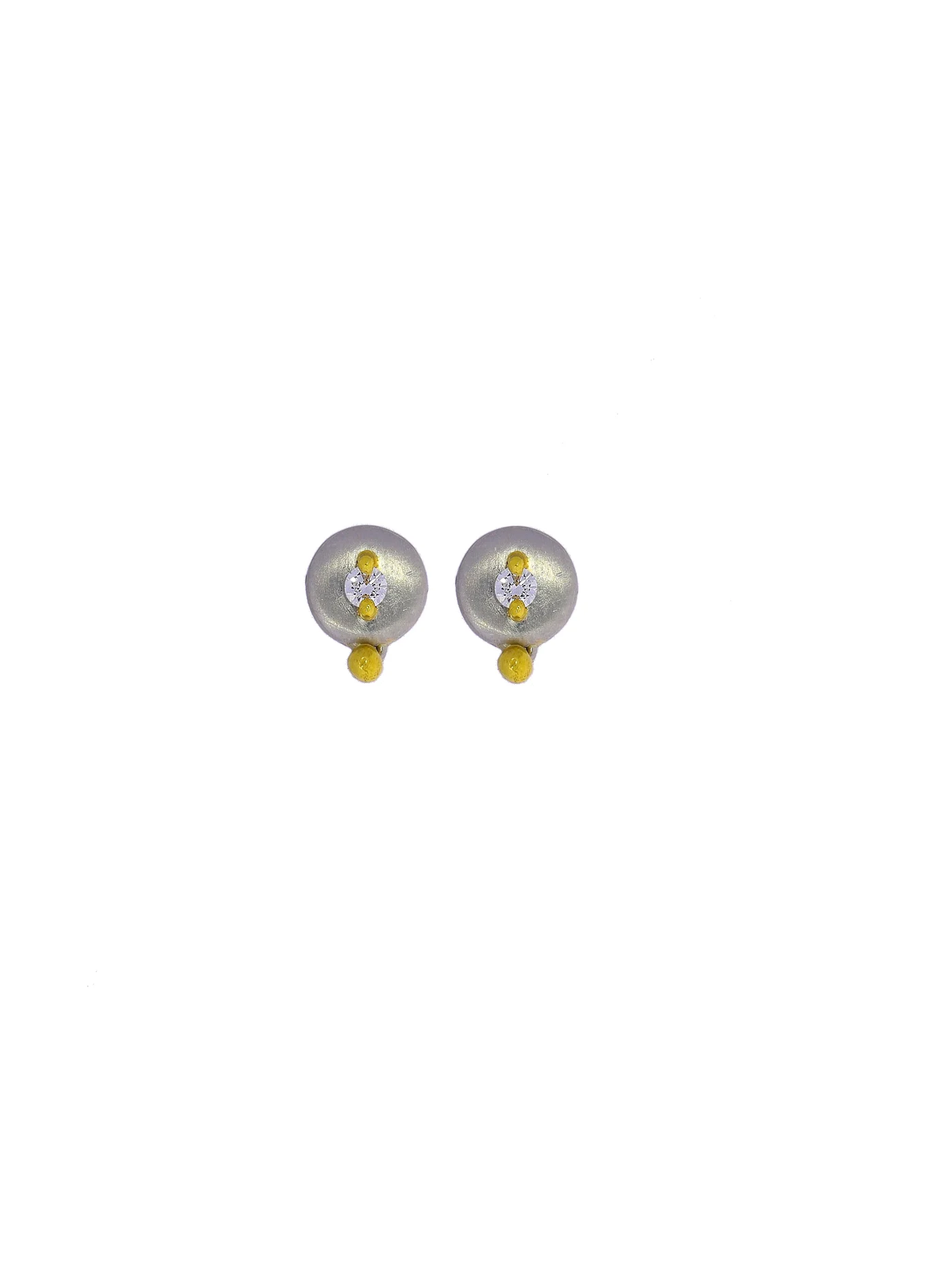 Ohrstecker – bicolor mit Diamanten 0.06ct