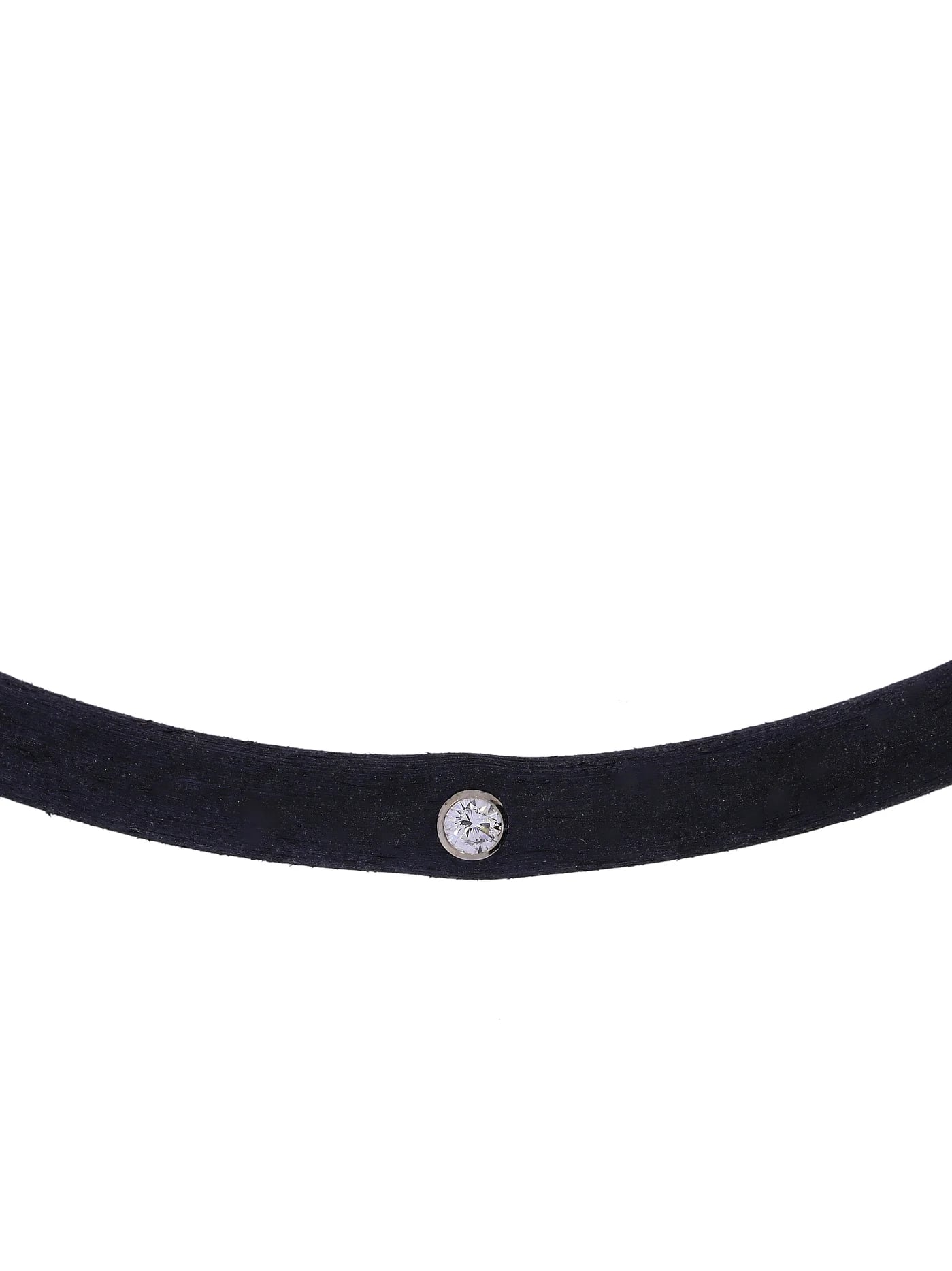 Collier – Kautschuk mit Weissgold und Diamant 0.069ct